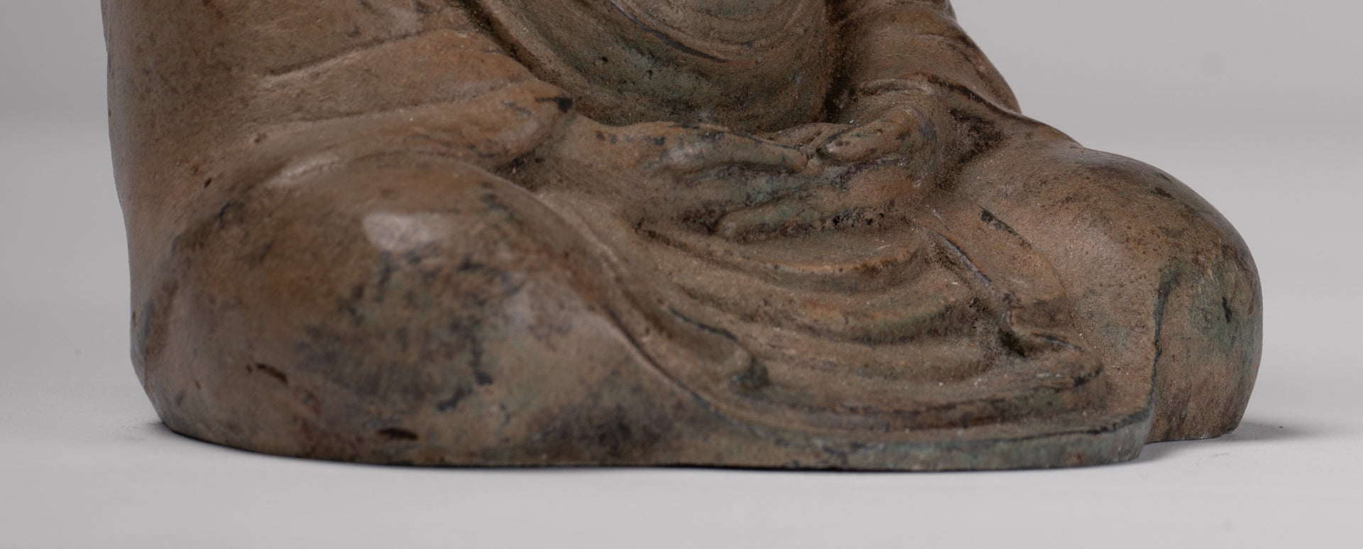 Japanese Buddha - Antique Japanese Style Bronze Seated Meditation Amitabha Buddha Statue - 18cm/7"