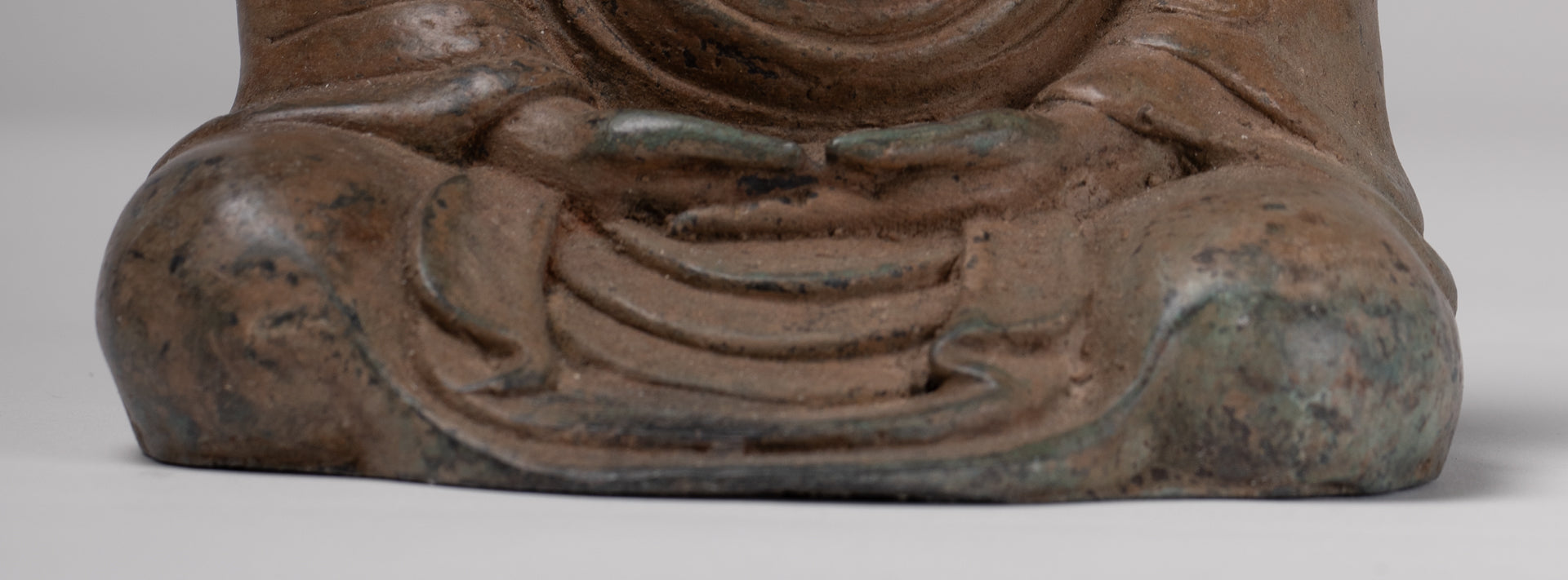 Japanese Buddha - Antique Japanese Style Bronze Seated Meditation Amitabha Buddha Statue - 18cm/7"