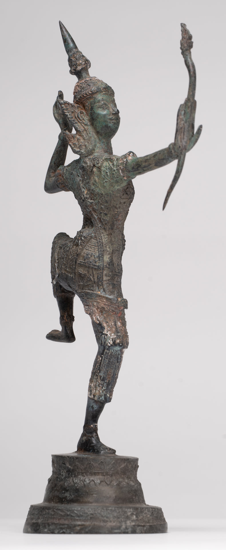 Rama Statue - Antique Thai Style Bronze Thai Rama - Avatar of Vishnu - 27cm/11"