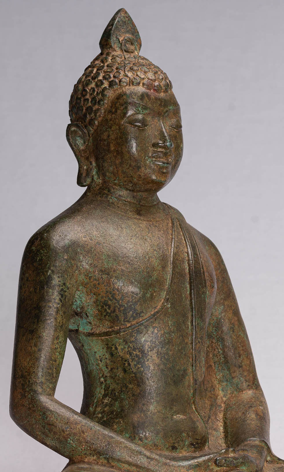 Buddha Statue (Antik) Sri Lanka Stil Bronze Sitzende Meditation Buddha Statue 35cm/14"