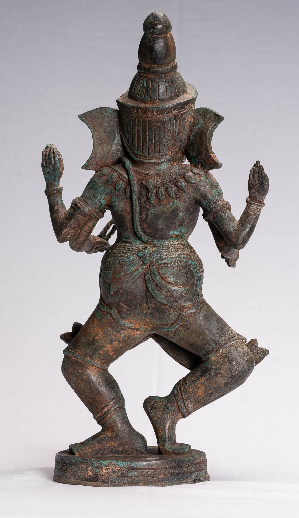 Statue de Ganesha – Statue de Ganesha dansante en bronze de style thaïlandais antique – 39 cm/16"