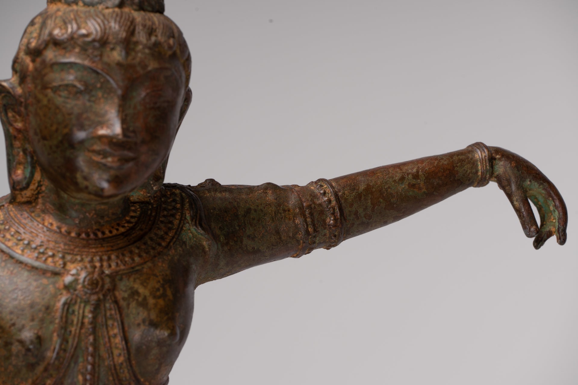 Estatua de Brahma - Brahma de Bronce Bailando de Estilo Indio Antiguo - Creación de Dios Hindú - 53cm/21"