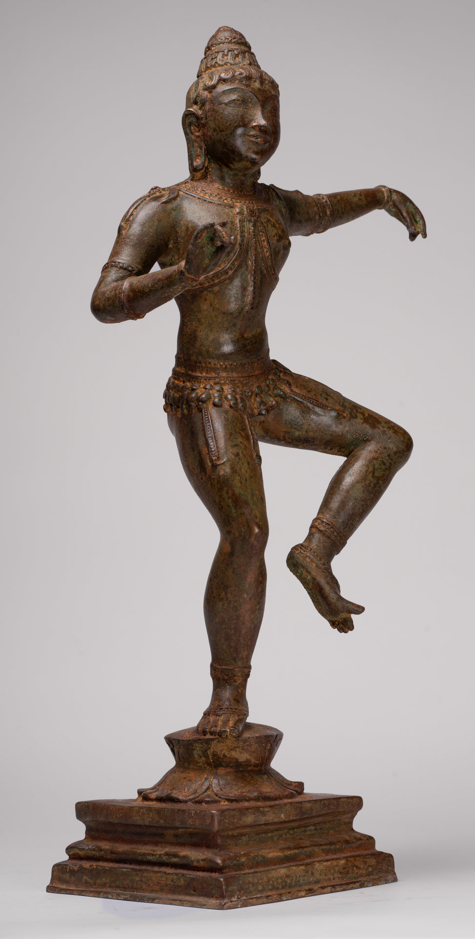 Brahma Statue - Antique Indian Style Dancing Bronze Brahma - Hindu God Creation - 53cm/21"