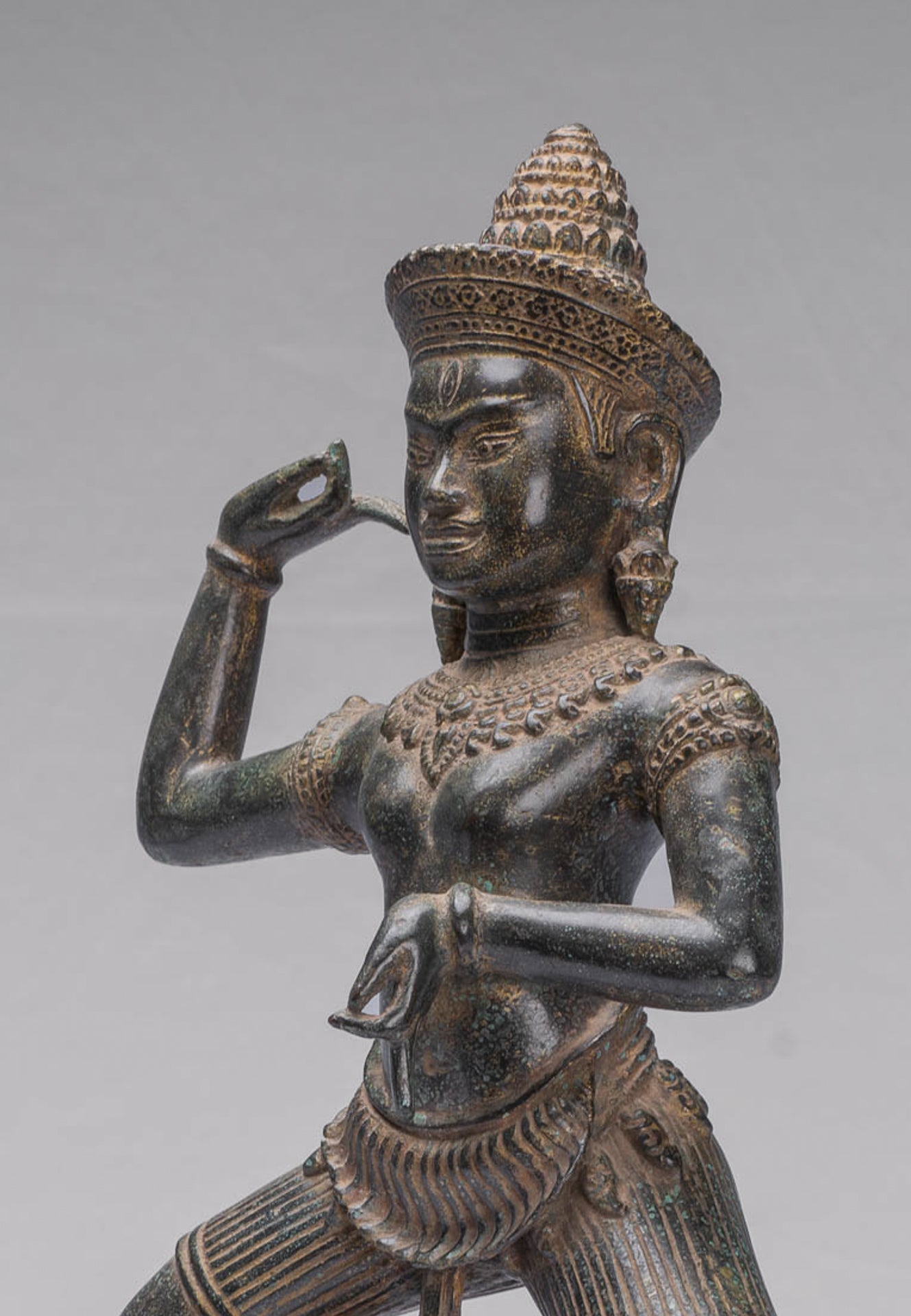 Antique Khmer Style Angkor Wat Bronze Dancing Apsara or Angel - 50cm/20"