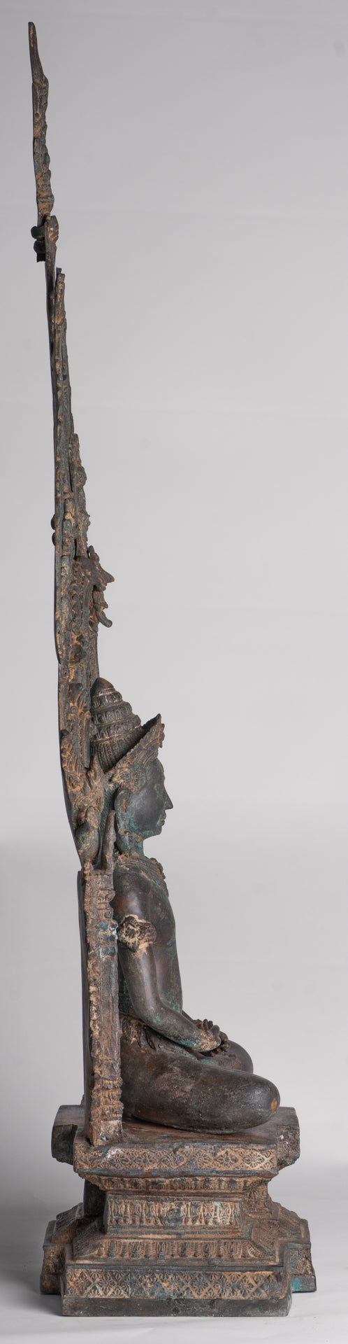 Buddha Statue - Antique Thai Style Enthroned Lopburi Meditation Buddha Statue - 94cm/38"