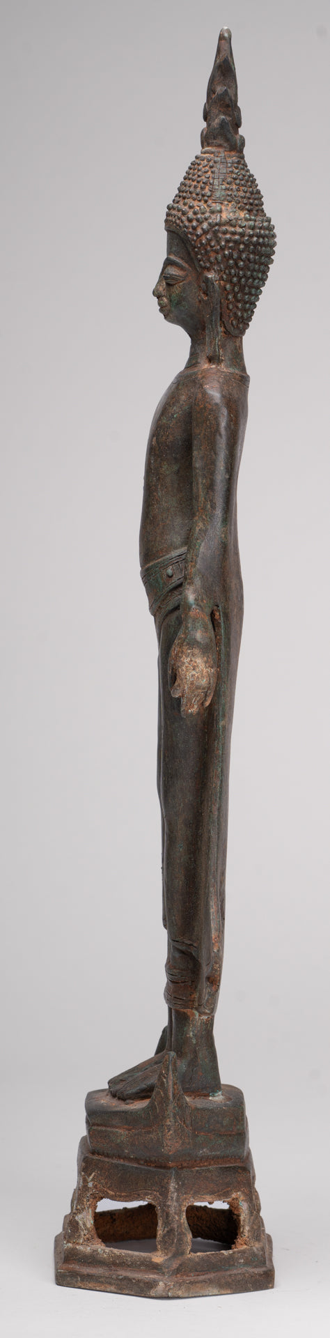 Buddha Statue - Antique Laos Style Standing Buddha Statue in Varada or Charity Mudra - 50cm/20"