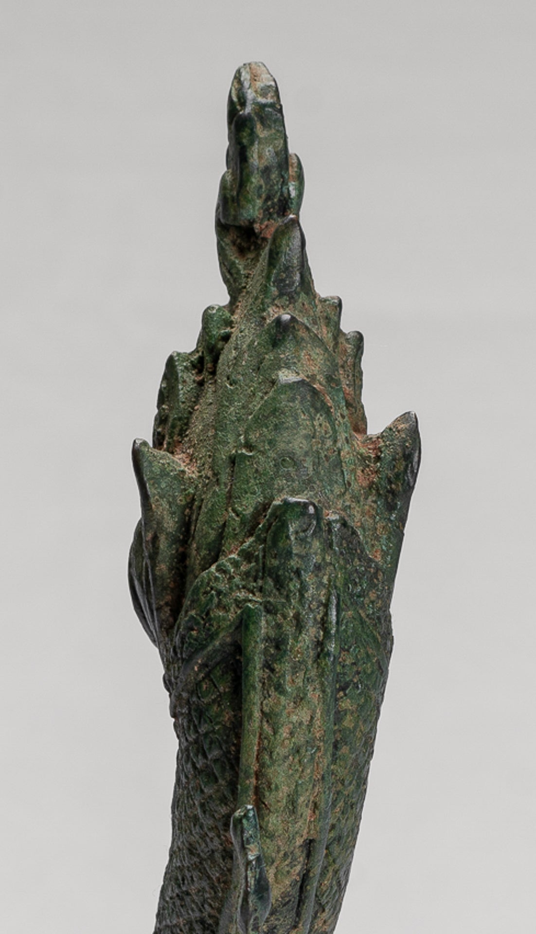 Naga Statue - Antique Thai Style Bronze Protective Naga, Snake or Serpent Statue - 31cm/12"