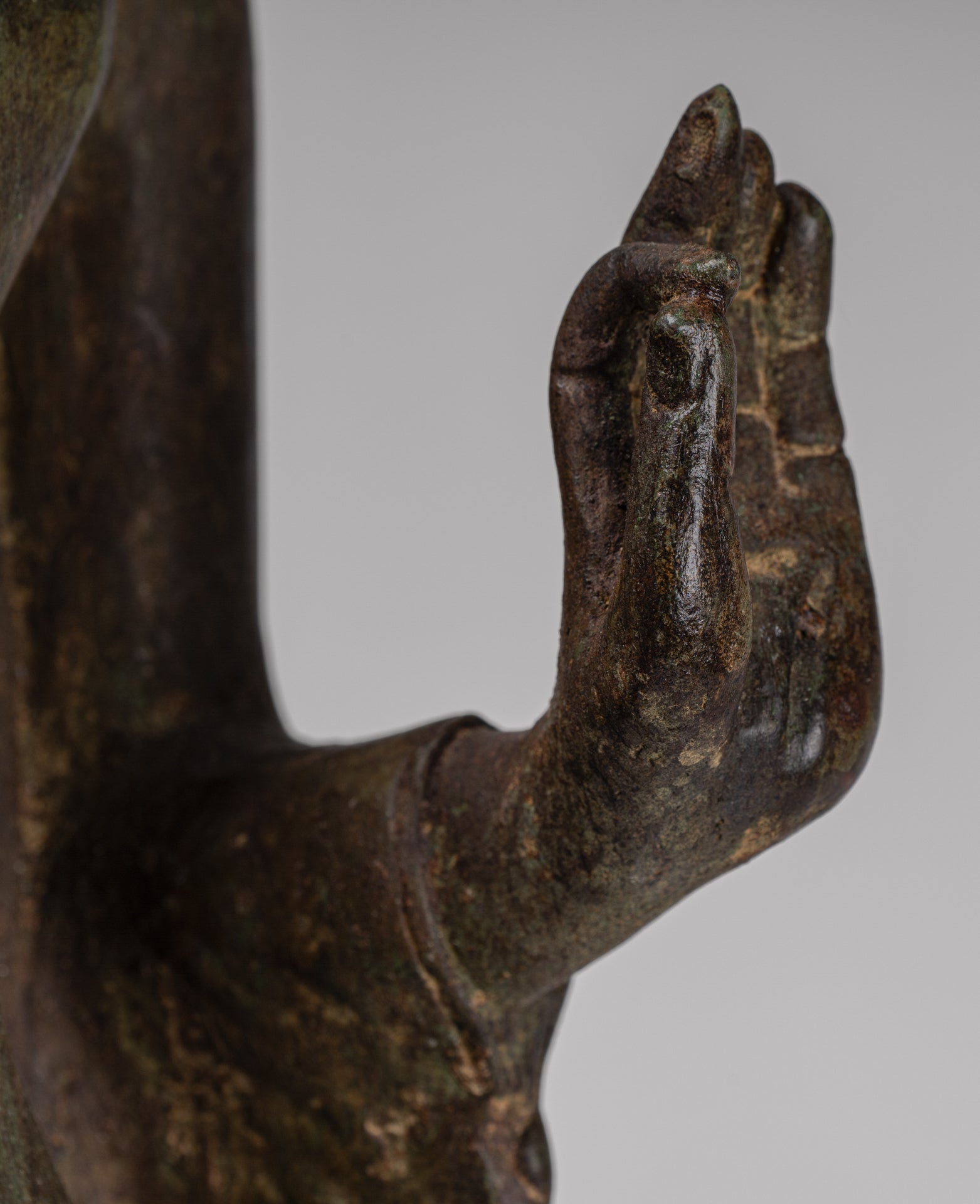 Buddha Statue - Antique Sri Lanka Style Bronze Standing Teaching Buddha Statue - 55cm/22"