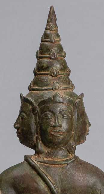 Brahma Statue - Antique Indian Style Standing Bronze Brahma 6 Arms - Hindu God Creation - 58cm/23"