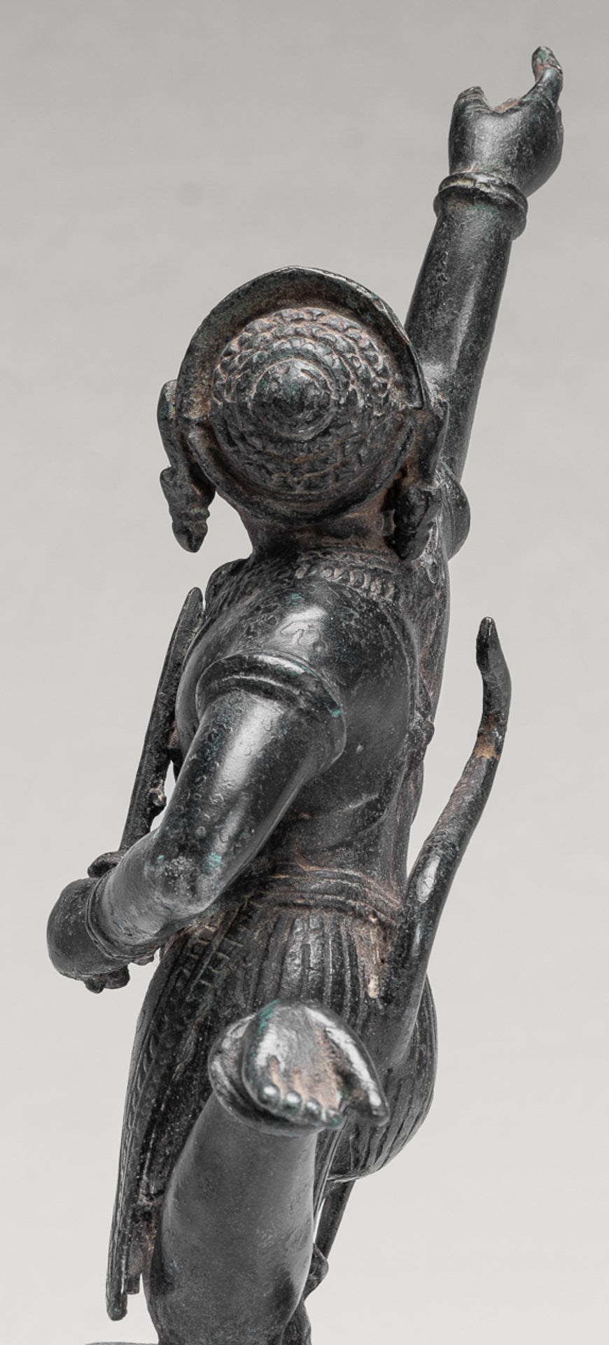 Antique Khmer Style Standing Bayon Hindu God Hanuman Statue - 38cm/15" Tall