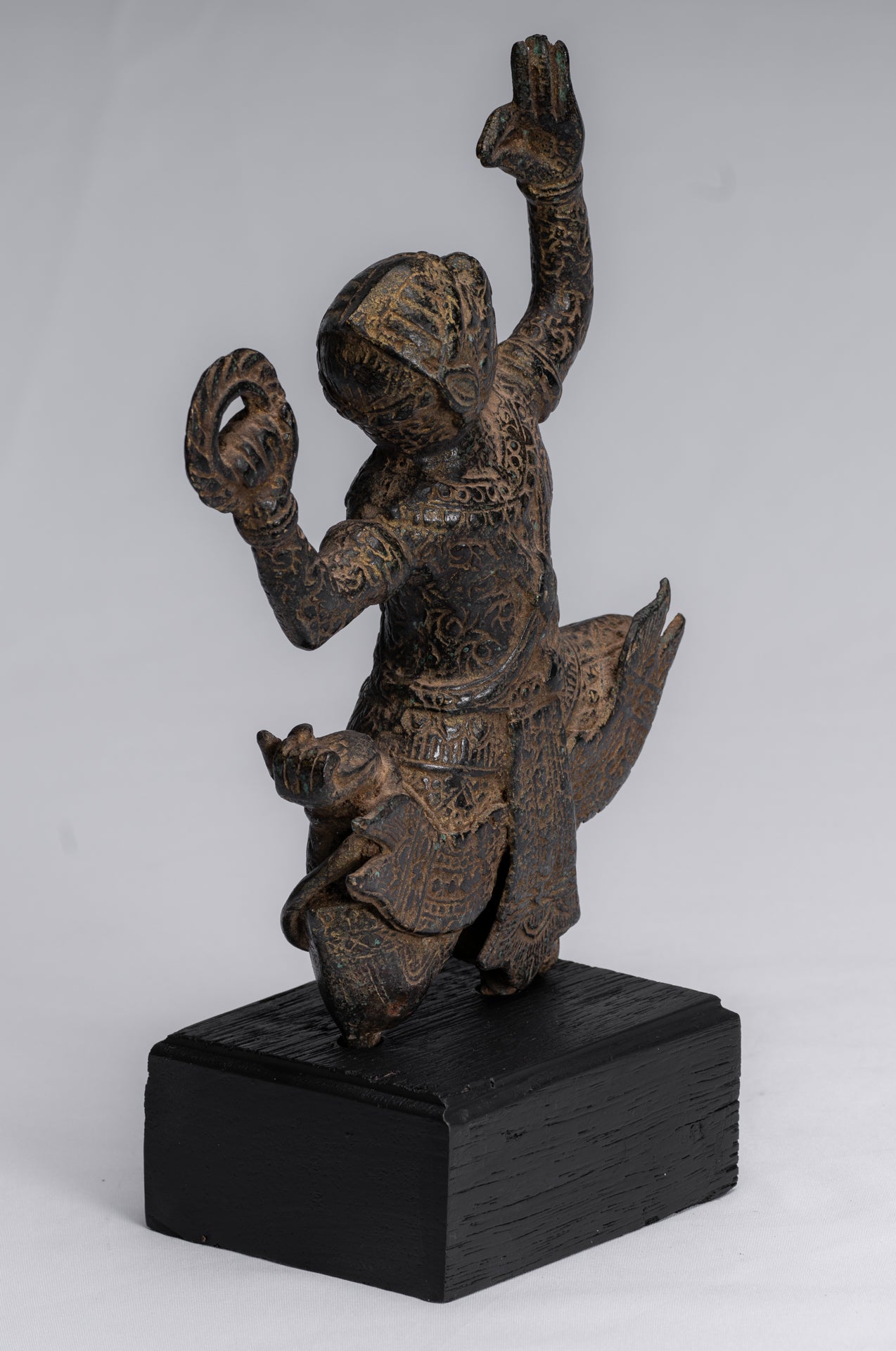 Estatua de Dios Hanuman de Bayon de estilo jemer antiguo - 25 cm/10 "de altura