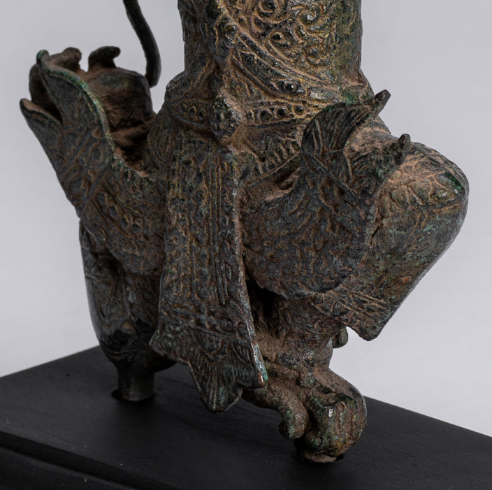 Estatua de Dios Hanuman de Bayon de estilo jemer antiguo - 25 cm/10 "de altura