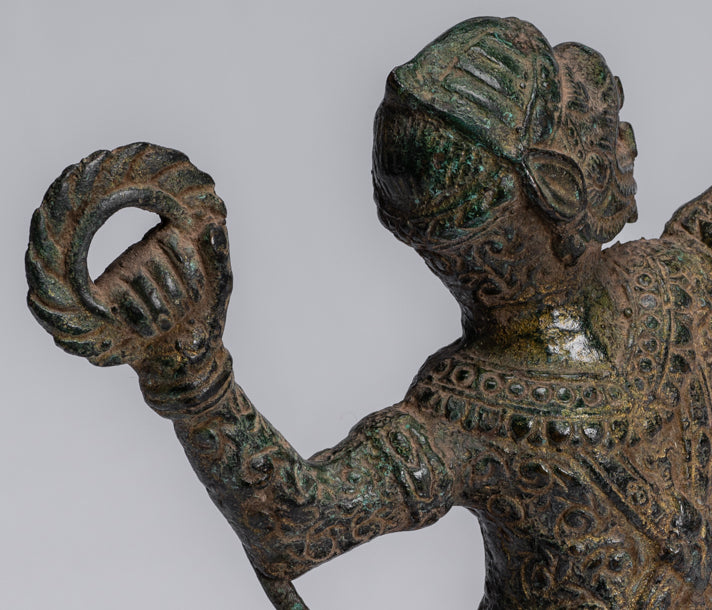 Estatua de Dios Hanuman de Bayon de estilo jemer antiguo - 25 cm/10 "de altura