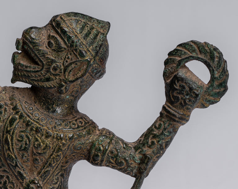 Estatua de Dios Hanuman de Bayon de estilo jemer antiguo - 25 cm/10 "de altura