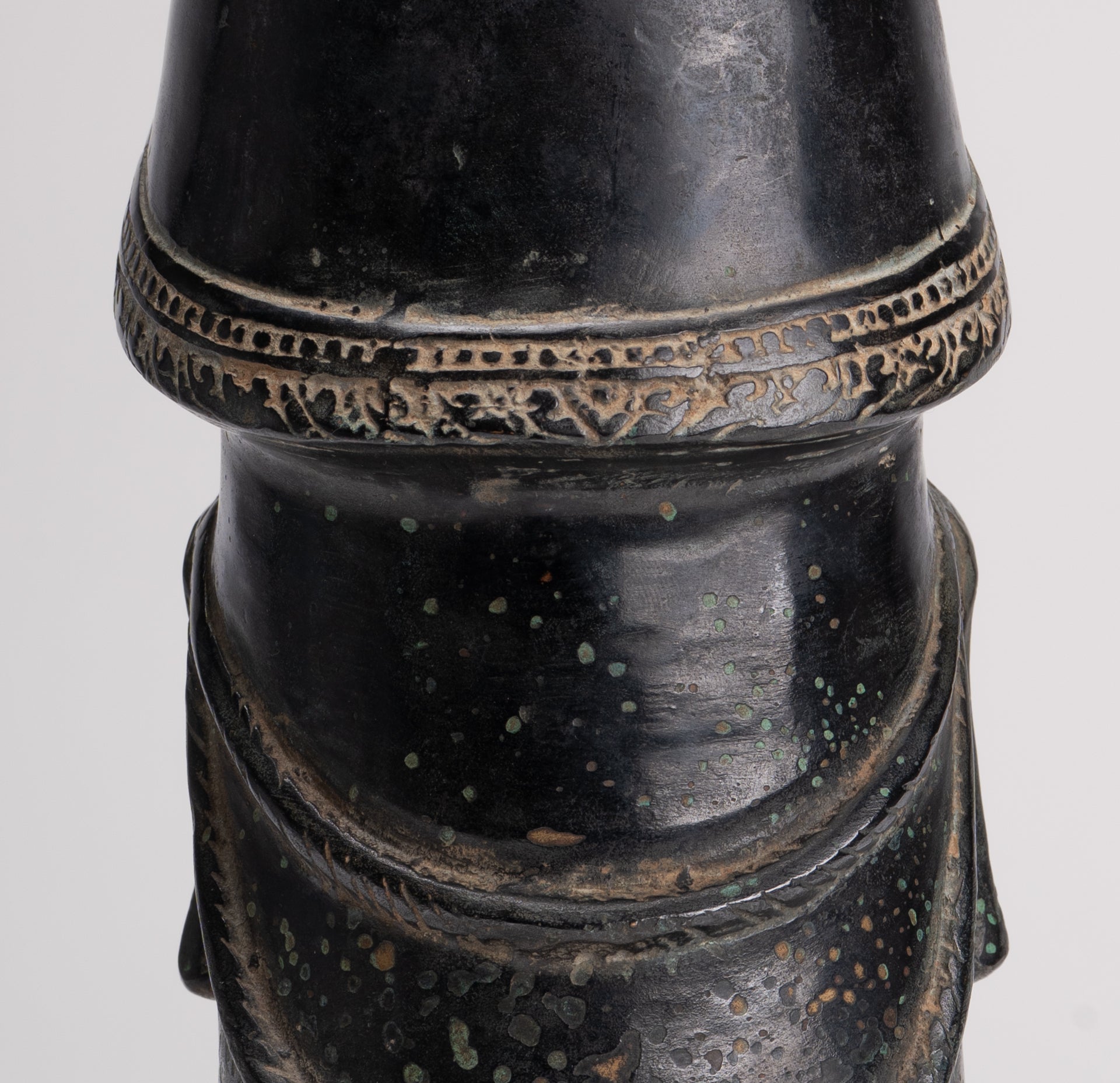 Antique Khmer Style Bronze Shiva Linga / Lingnum - 22cm/9"