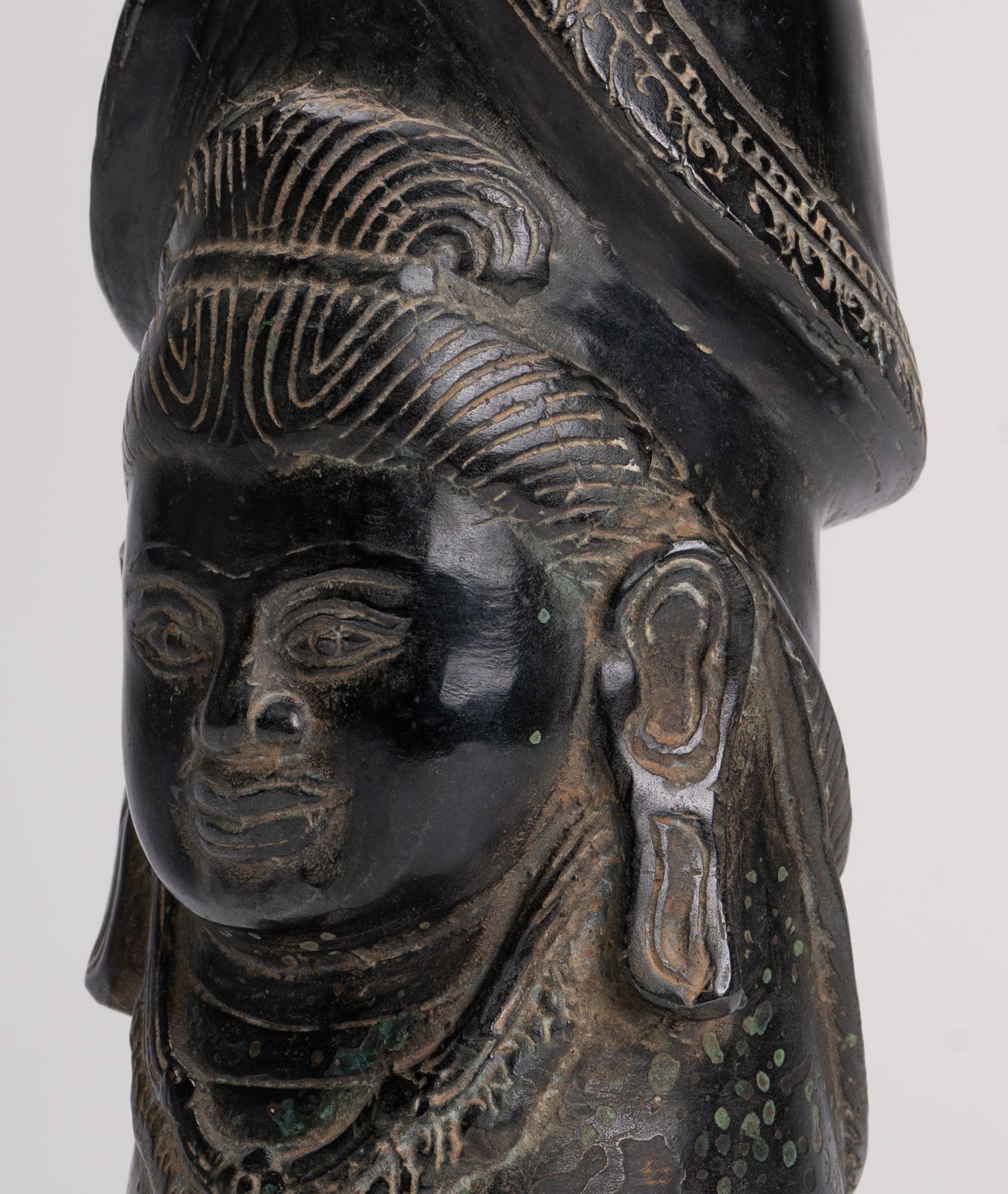 Antique Khmer Style Bronze Shiva Linga / Lingnum - 22cm/9"