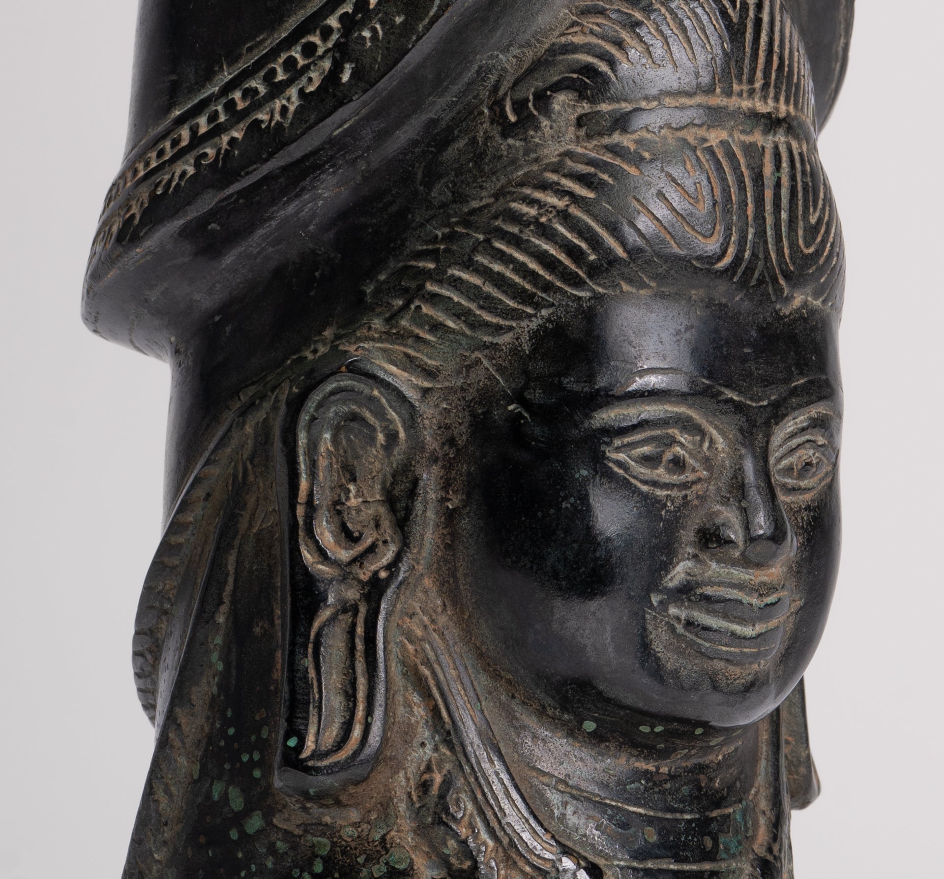 Antique Khmer Style Bronze Shiva Linga / Lingnum - 22cm/9"