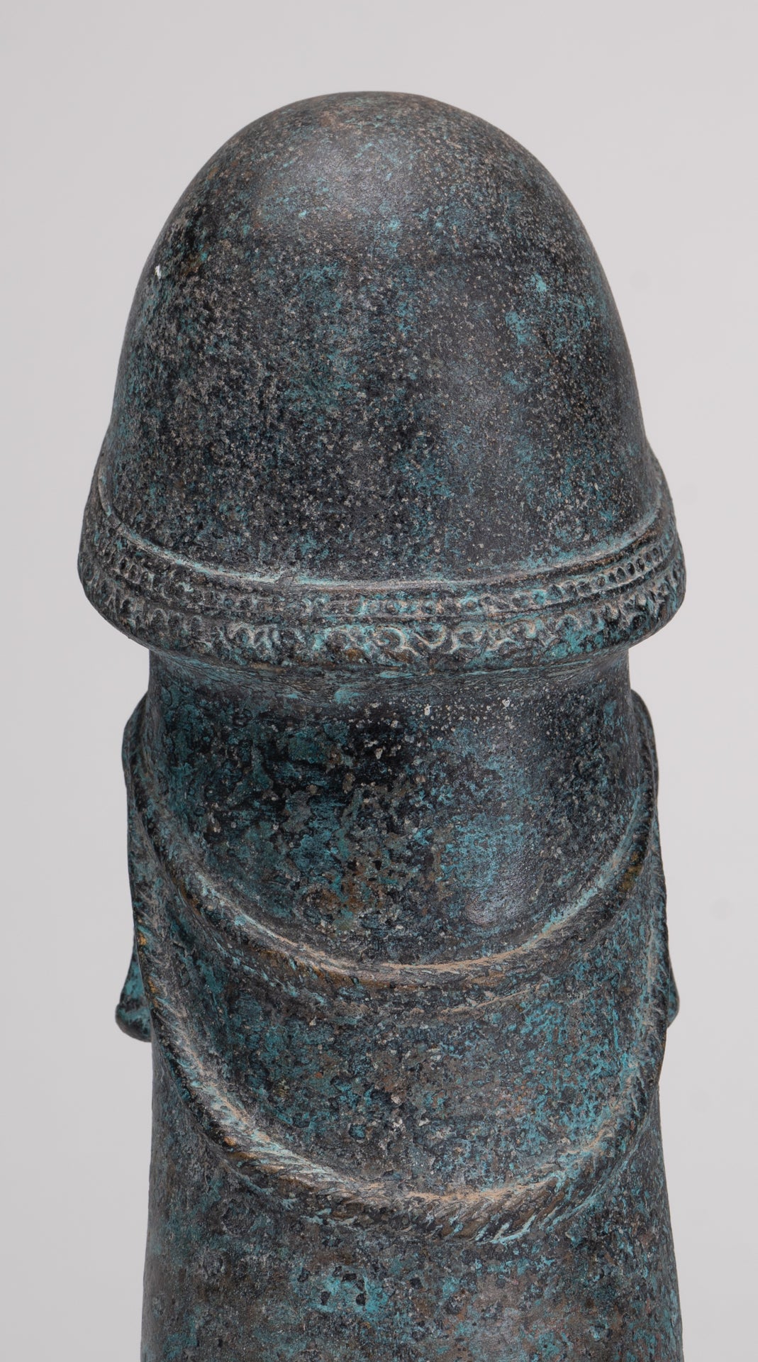 Antique Khmer Style Bronze Shiva Linga / Lingnum - 22cm/9"