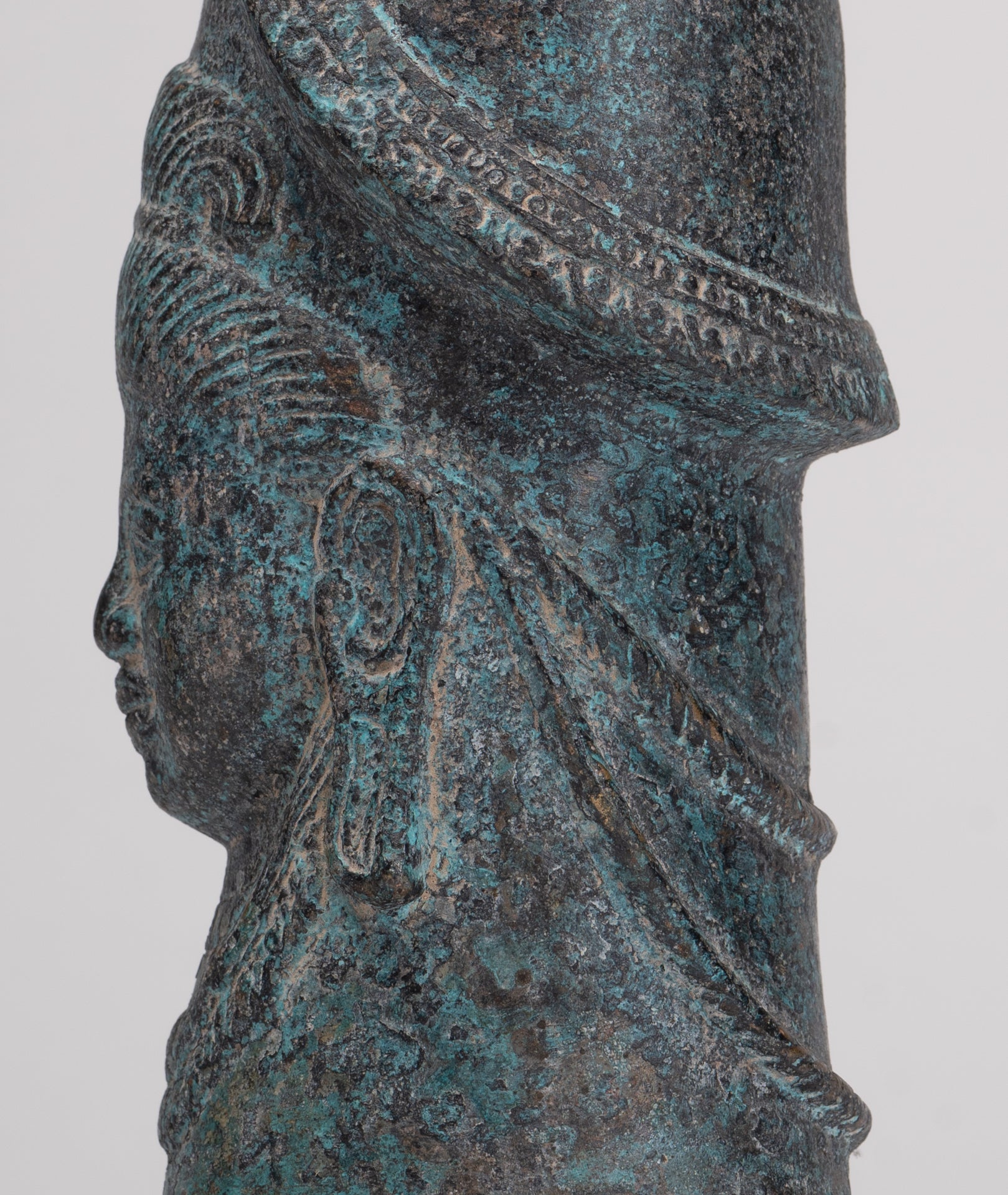 Antique Khmer Style Bronze Shiva Linga / Lingnum - 22cm/9"