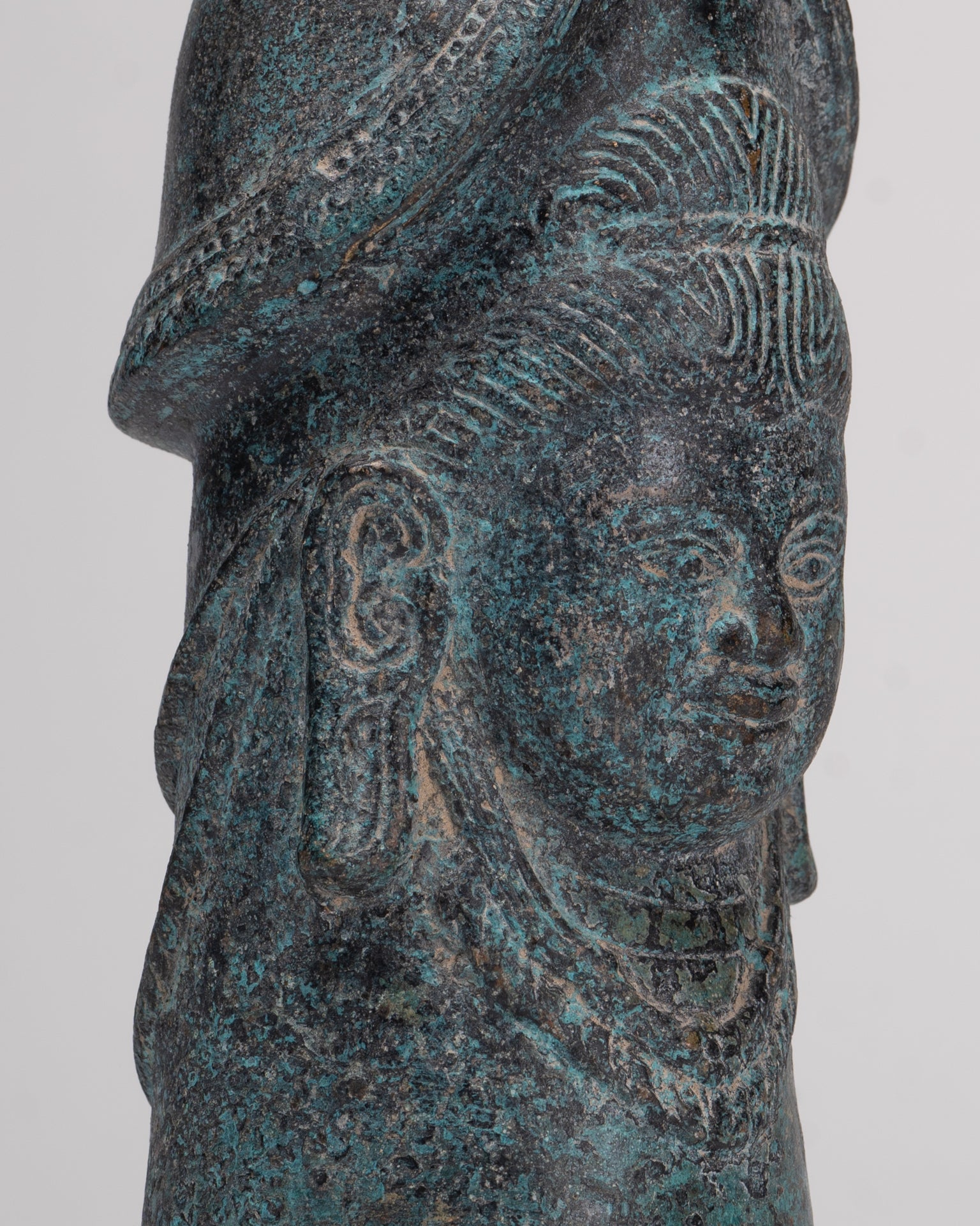 Antique Khmer Style Bronze Shiva Linga / Lingnum - 22cm/9"