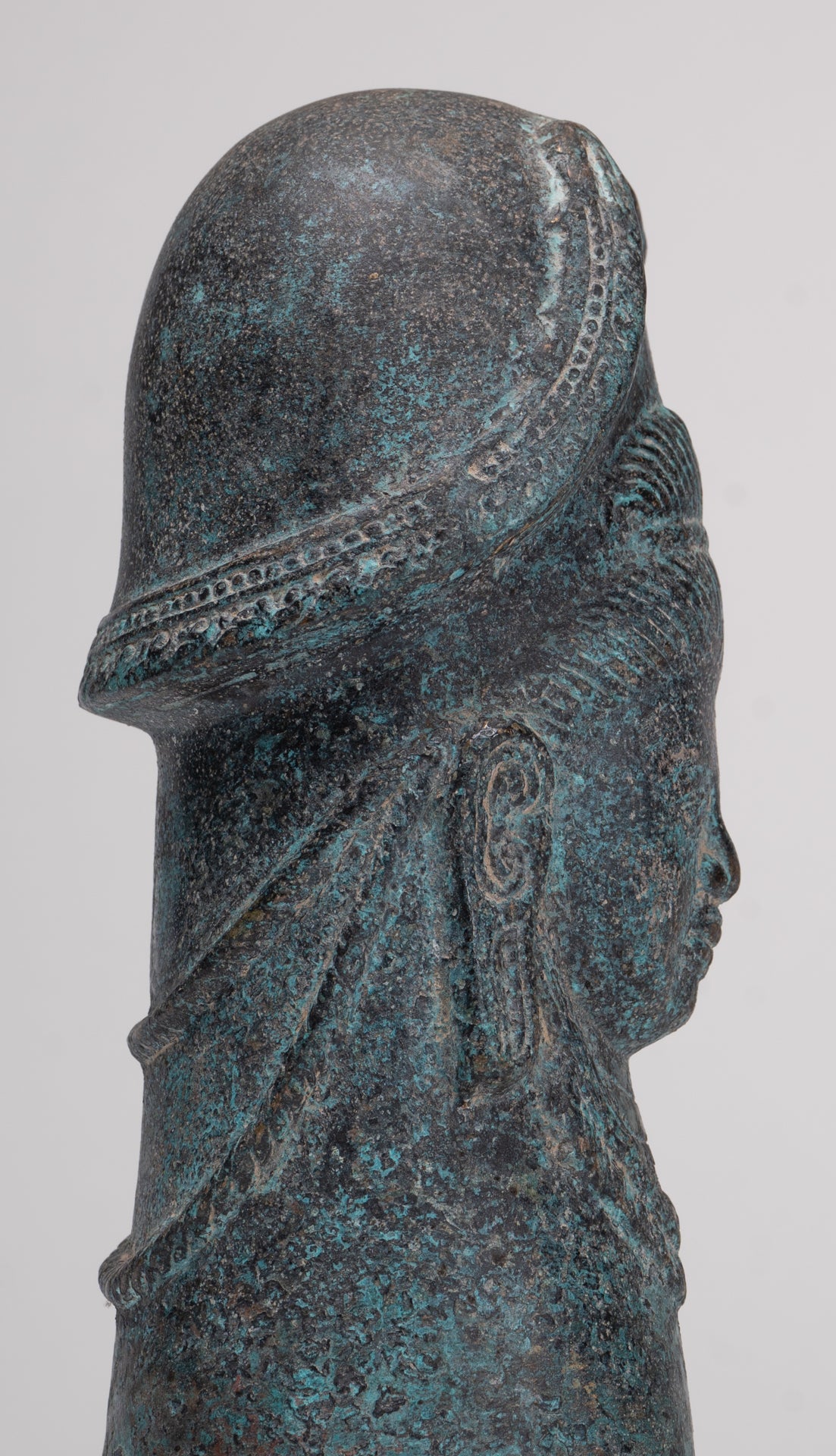 Antique Khmer Style Bronze Shiva Linga / Lingnum - 22cm/9"