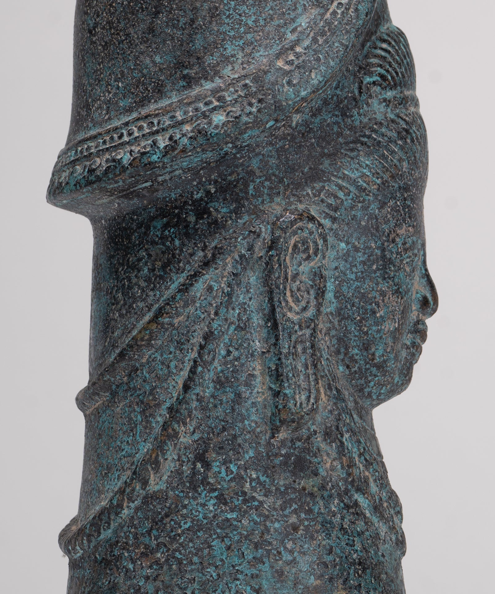 Antique Khmer Style Bronze Shiva Linga / Lingnum - 22cm/9"