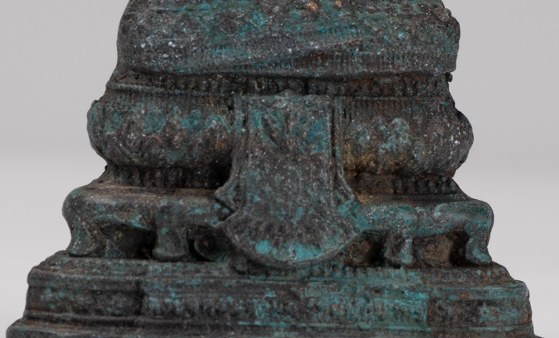 Buddha Sculpture - Antique Thai Style Bronze Seated Meditation Winter Buddha Statue - 12.5cm/5"