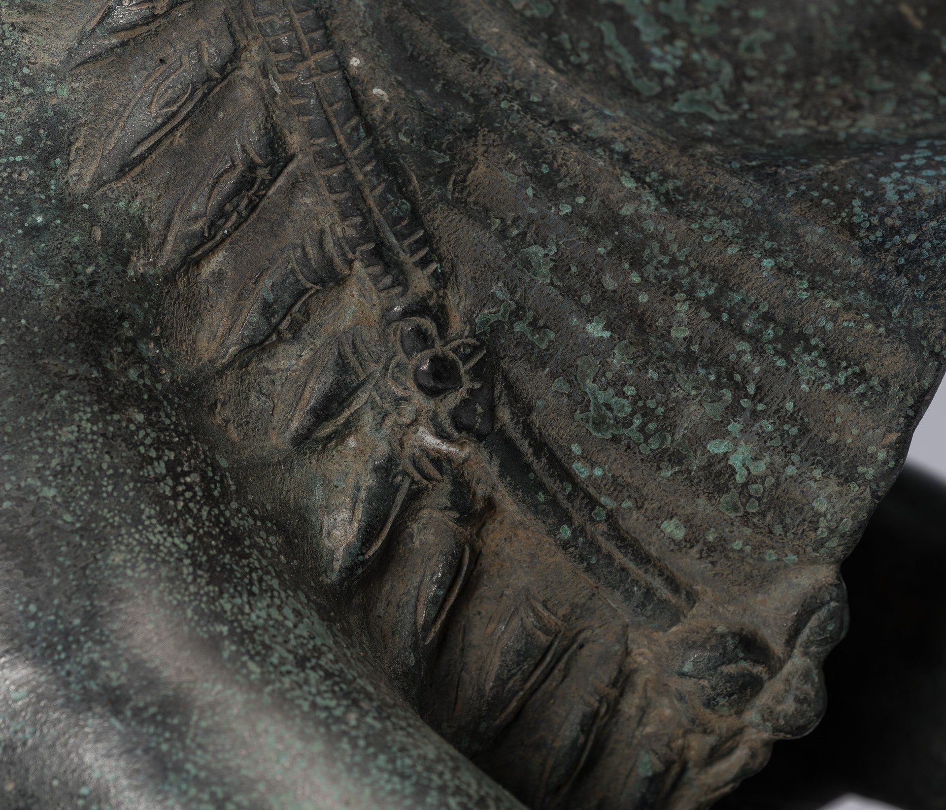 Statua Nandi in bronzo in stile Khmer antico - Monte di Shiva - 53 cm/21 "di lunghezza