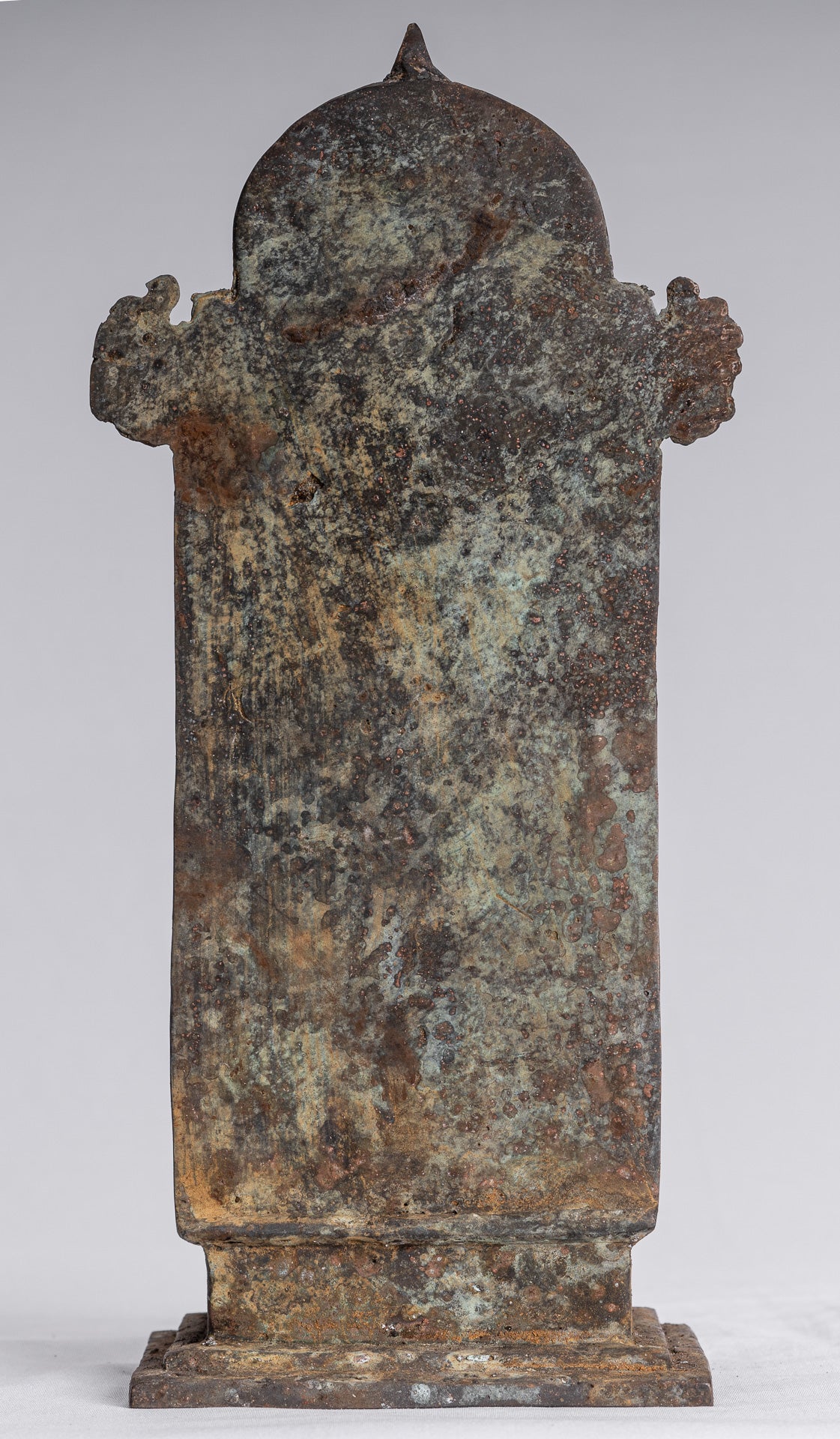 Statue de Bouddha – Statue de Bouddha de protection javanaise en bronze de style indonésien antique – 28 cm/11"