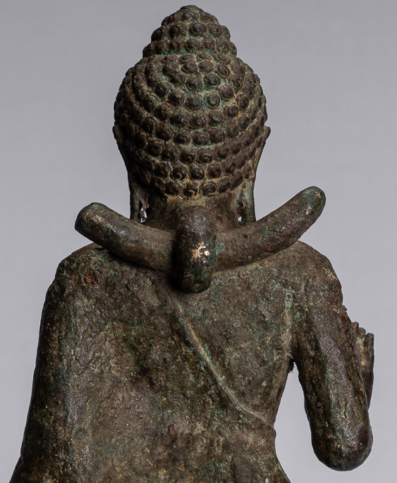 Statua di Buddha - Antique Statue Buddha di protezione giavanese per la protezione permanente - 43 cm/17 "