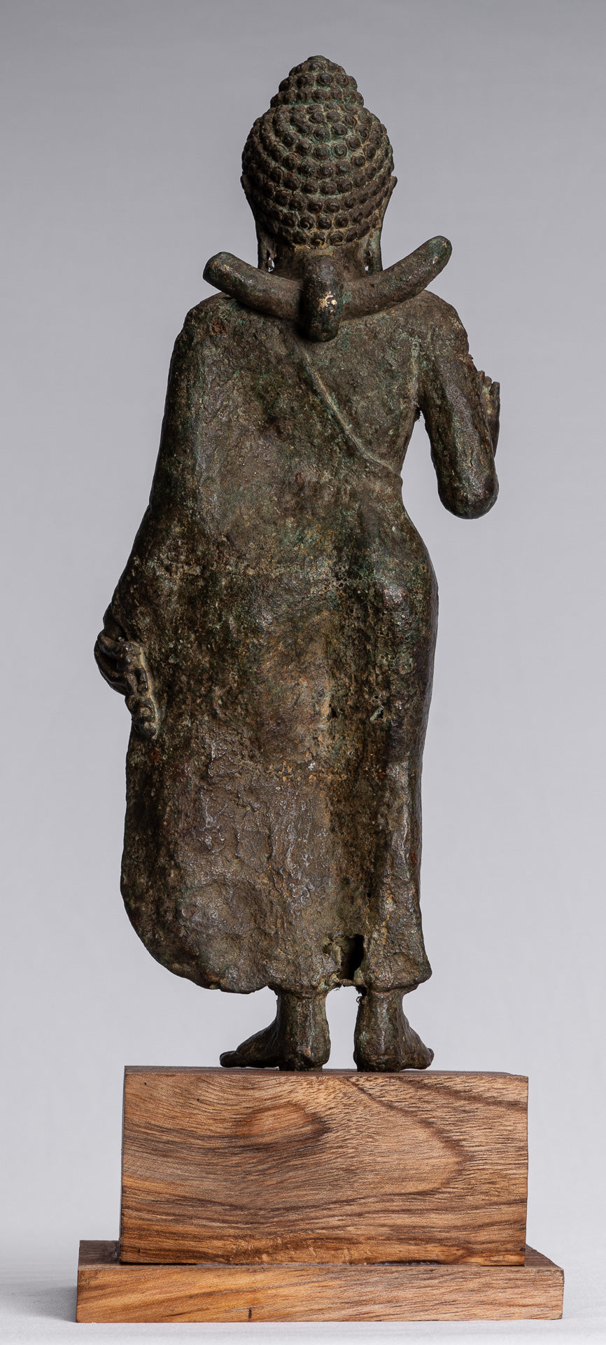 Statua di Buddha - Antique Statue Buddha di protezione giavanese per la protezione permanente - 43 cm/17 "