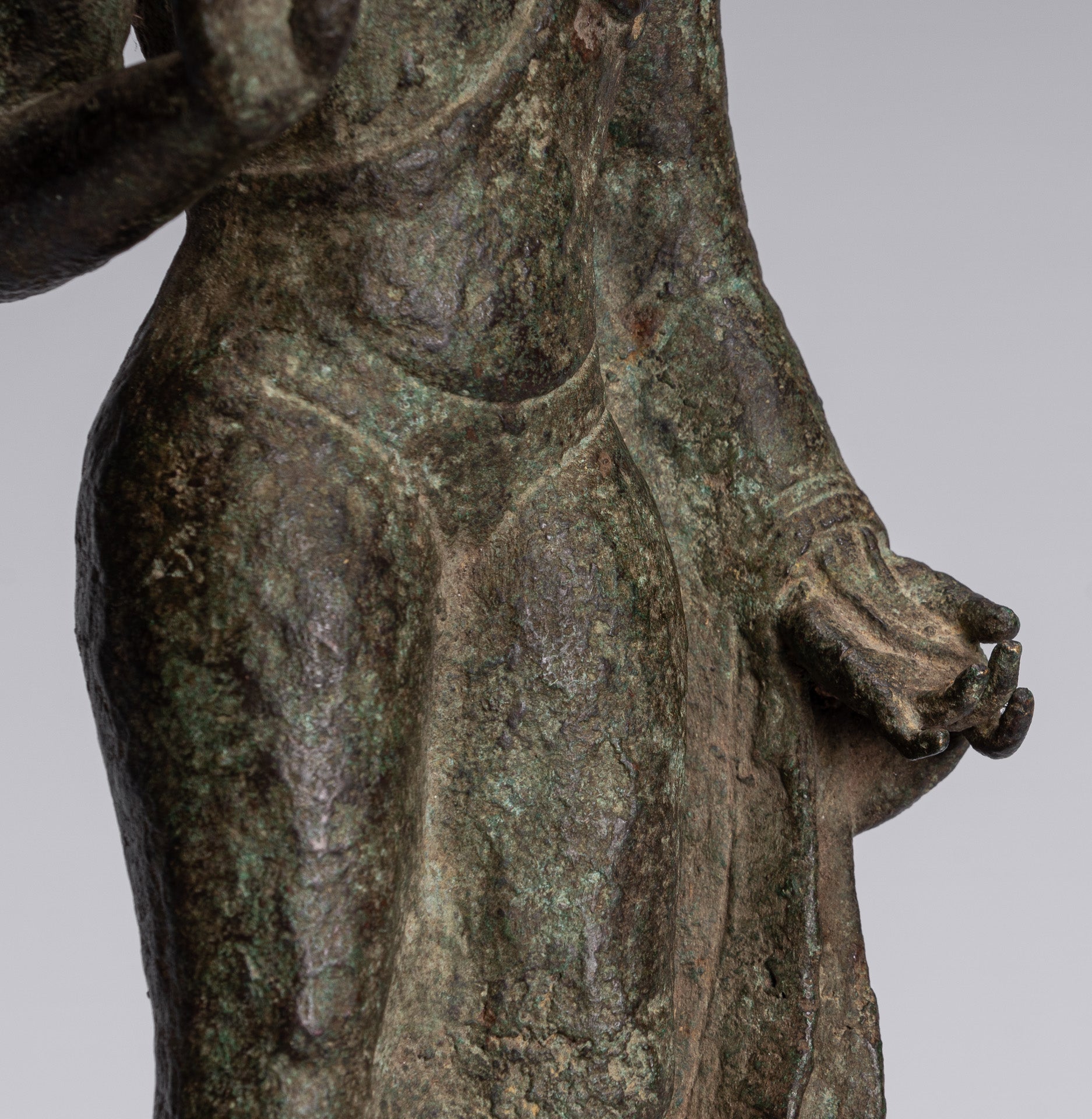 Statua di Buddha - Antique Statue Buddha di protezione giavanese per la protezione permanente - 43 cm/17 "