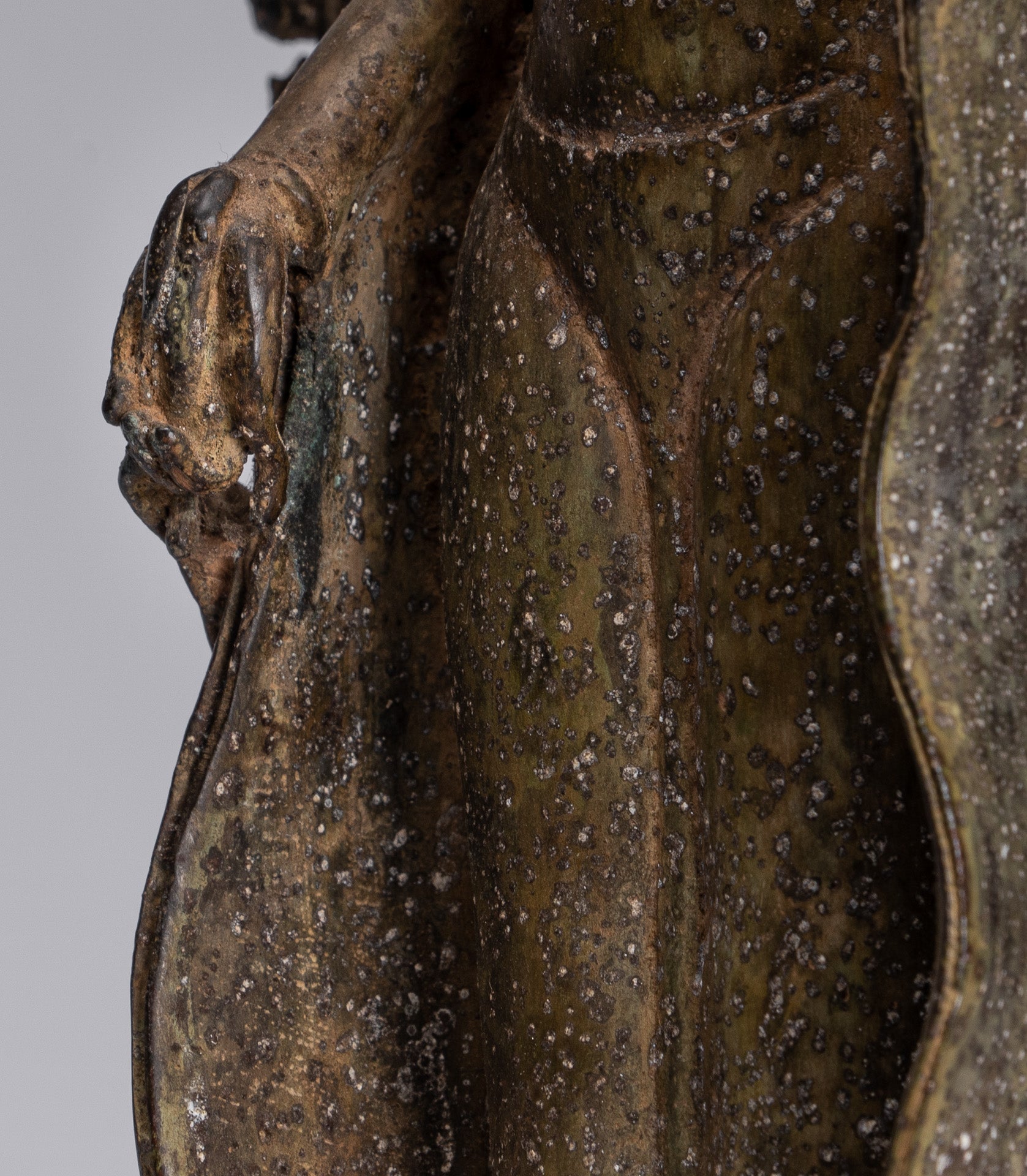 Statua Buddha - Antique in stile indonesiano Bronzo in piedi Java Teaching Buddha Statue - 39cm/16 "