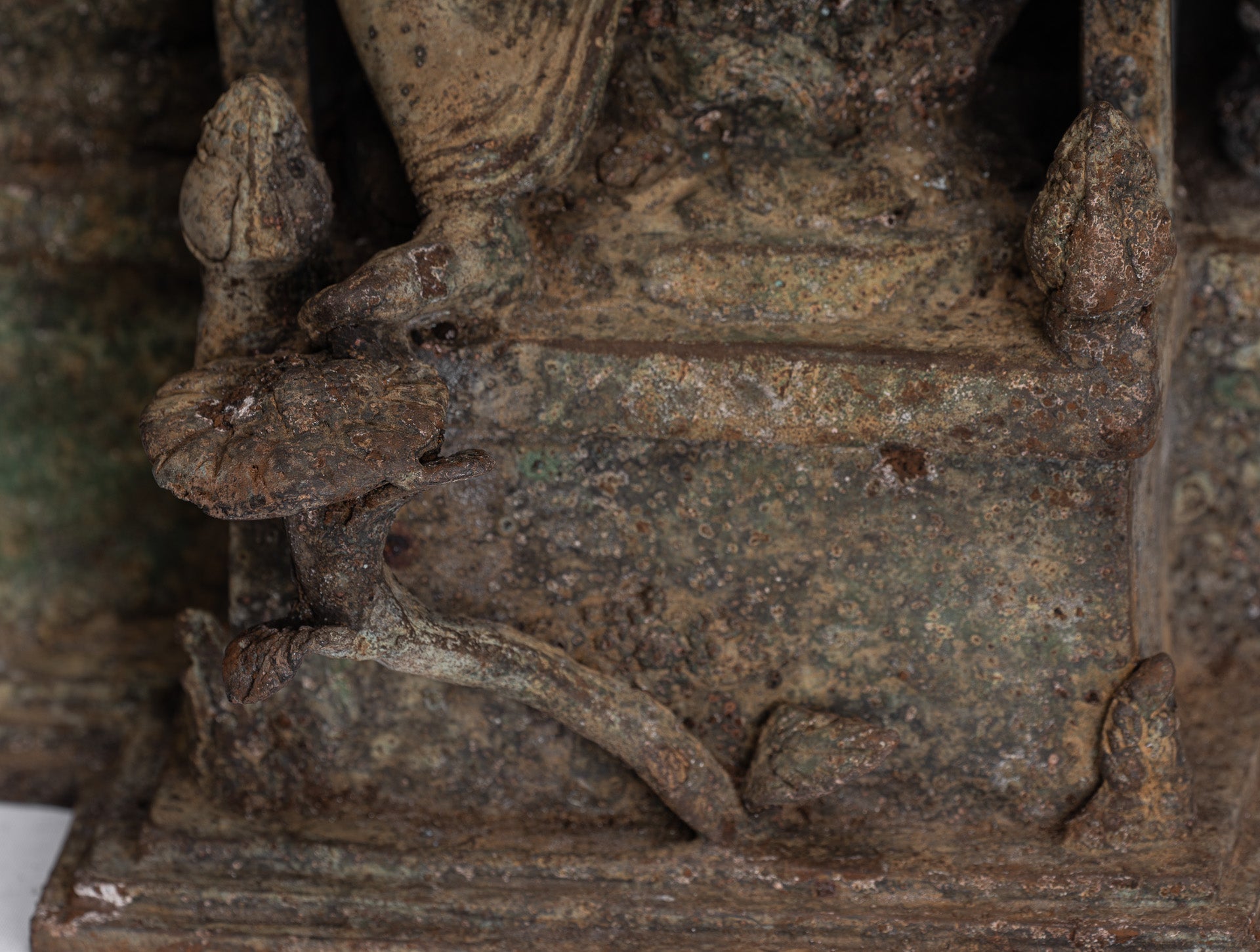 Statue de Bouddha – Statue de Bouddha d'enseignement javanais en bronze de style indonésien antique – 32 cm/13"