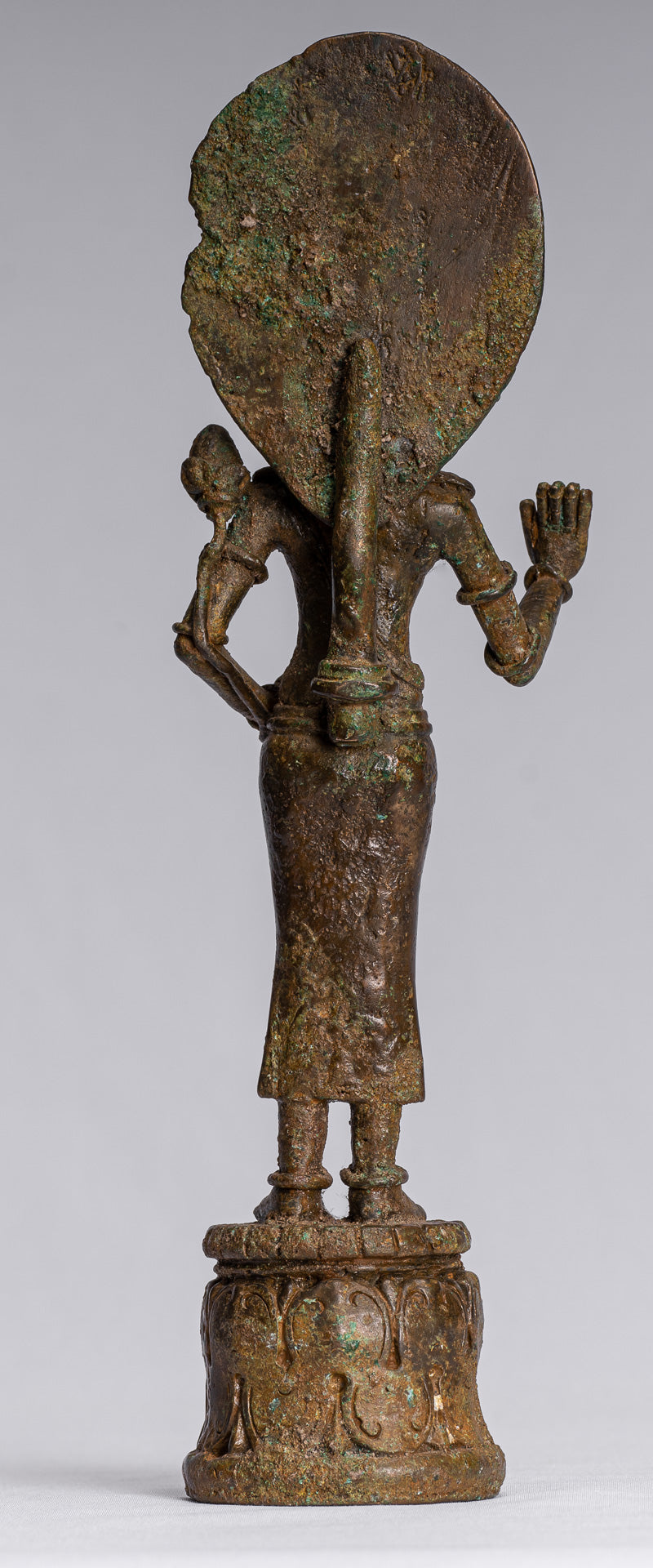 Lokeshvara - Antique Indonesian Style Majapahit Standing Bronze Lokeshvara Statue - 27cm/11"