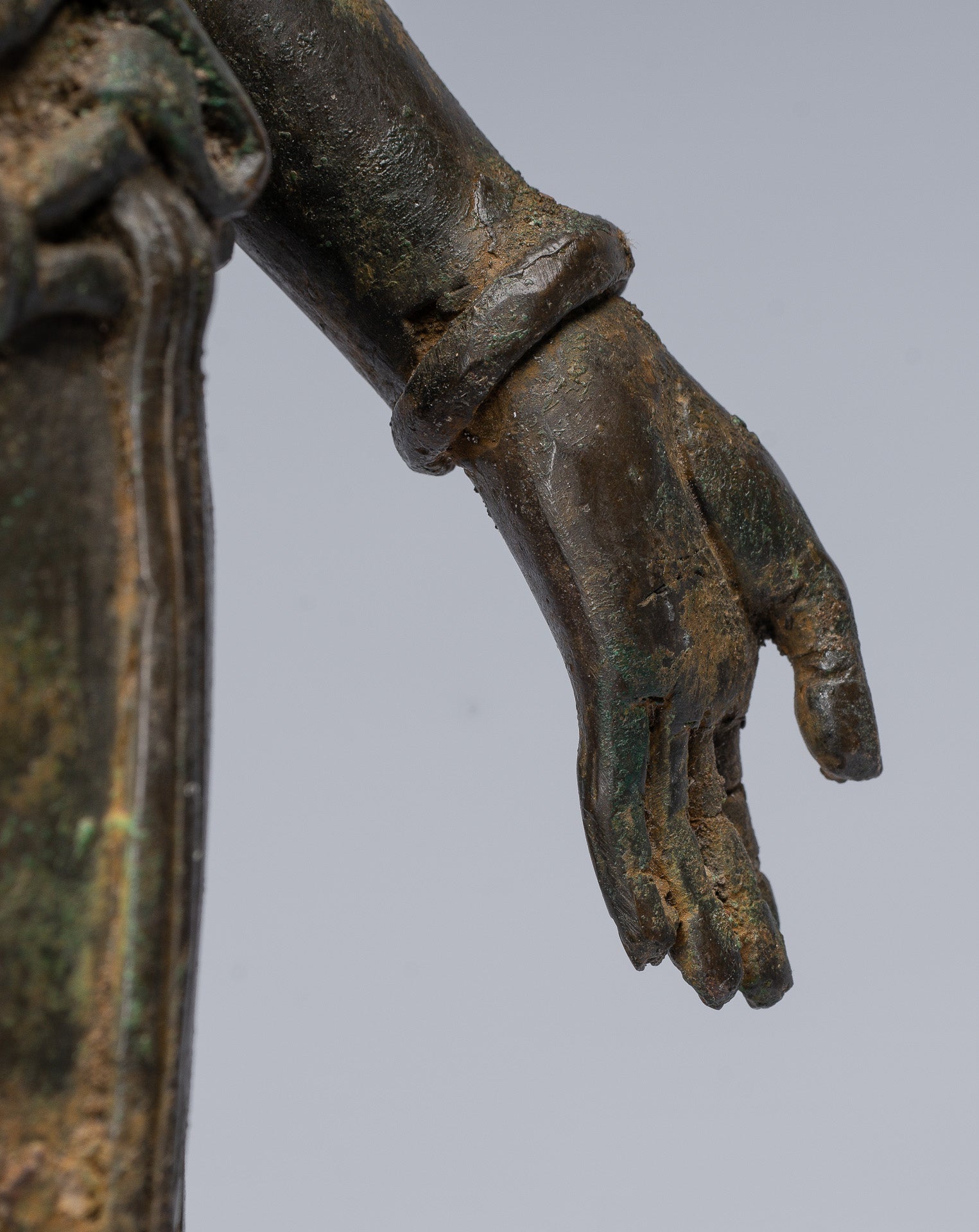 Estatua de Tara - Estatua de Bronce Devi Tara de bronce de Java antiguo de Java - 56cm/22 "