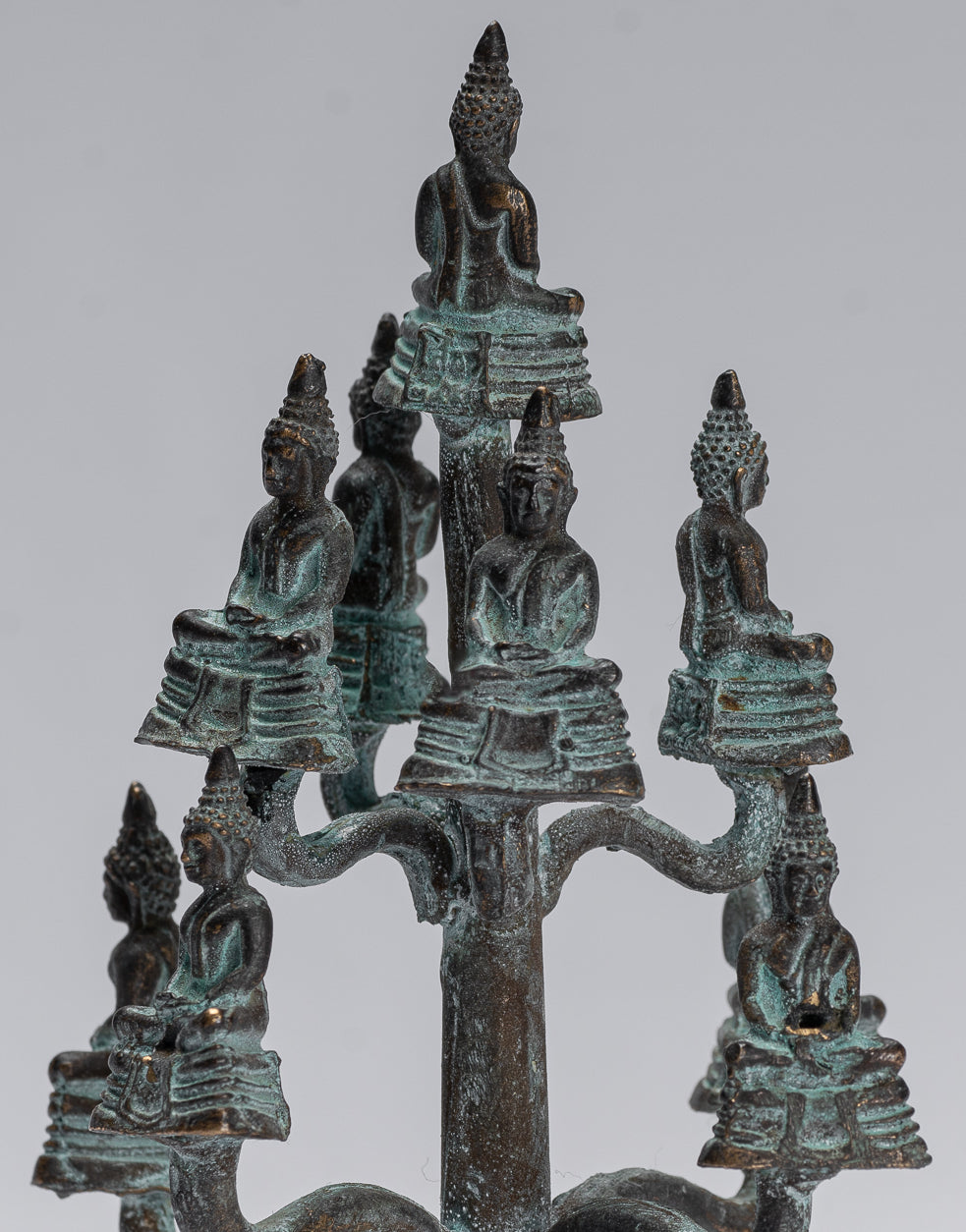 Buddha Skulptur mit antiken Thai Stil Bronze Sitzende Meditation Buddha Statuen mit 14cm/6"