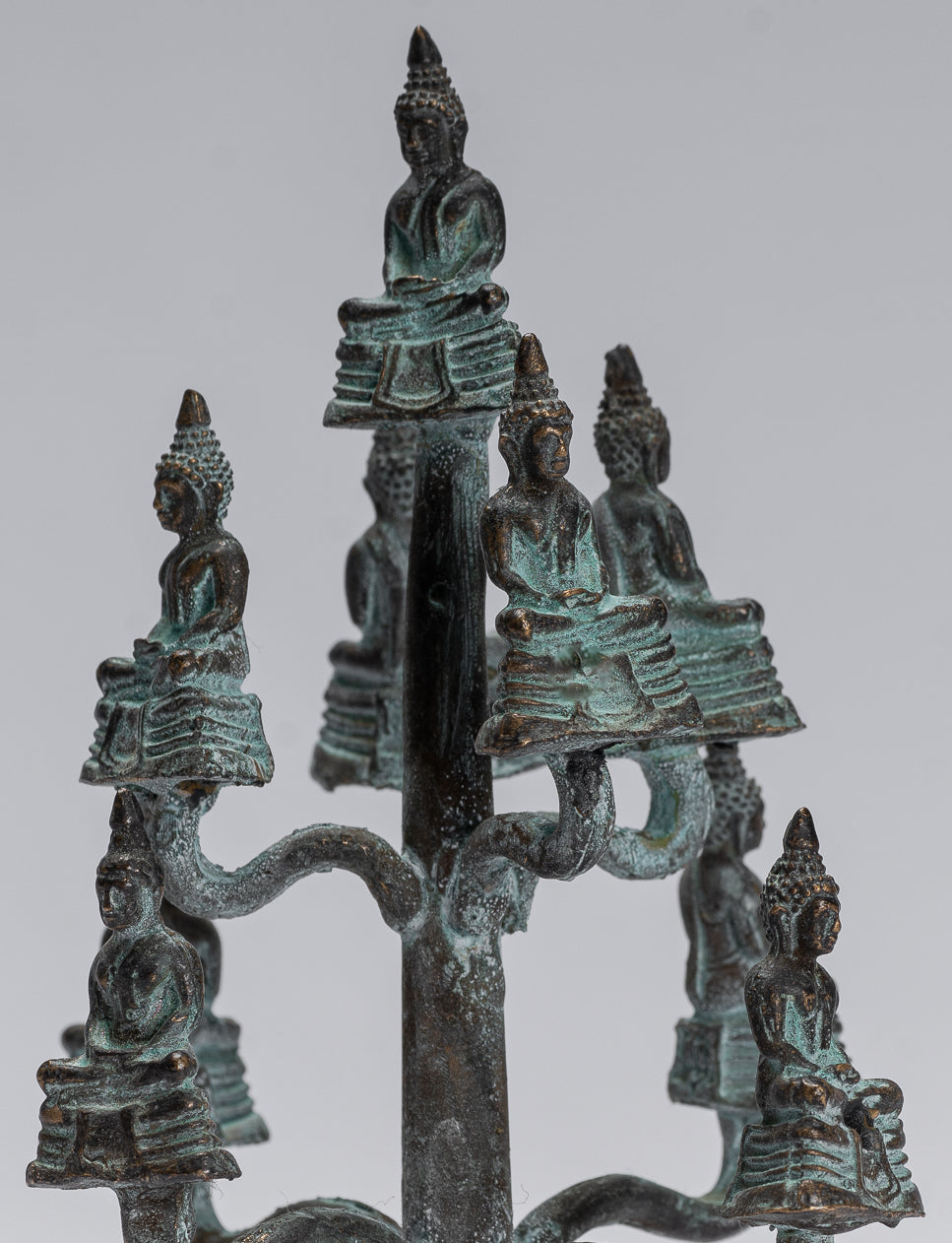 Buddha Skulptur mit antiken Thai Stil Bronze Sitzende Meditation Buddha Statuen mit 14cm/6"