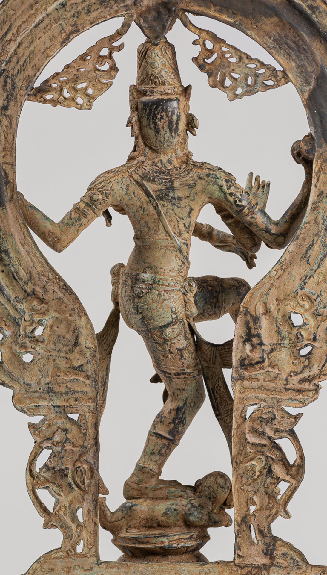 Shiva Statue - Antique Javanese Style Bronze Dancing Shiva statue as Lord Nataraja - 58cm(23") Tall