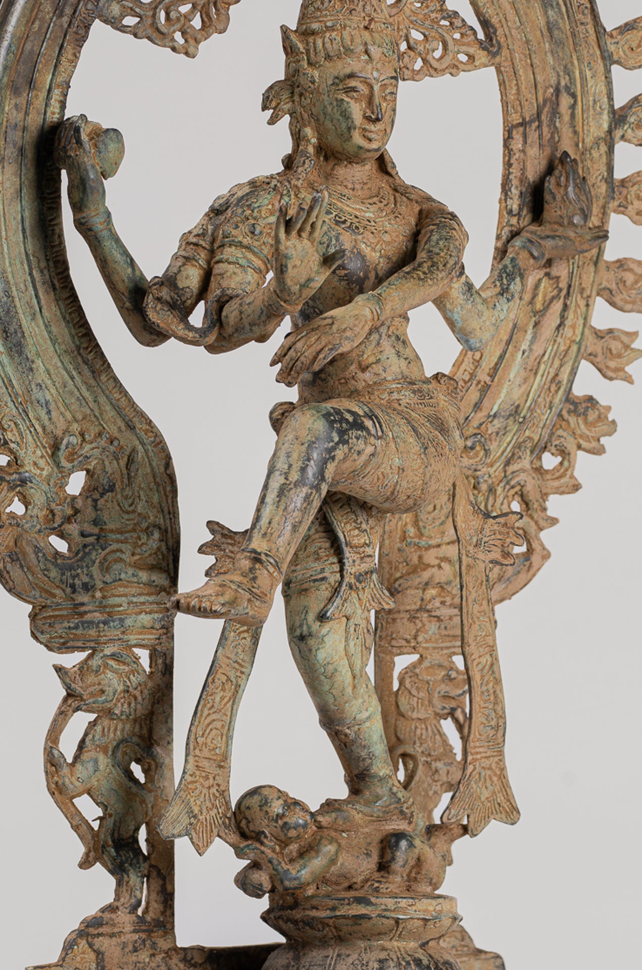 Shiva Statue - Antique Javanese Style Bronze Dancing Shiva statue as Lord Nataraja - 58cm(23") Tall