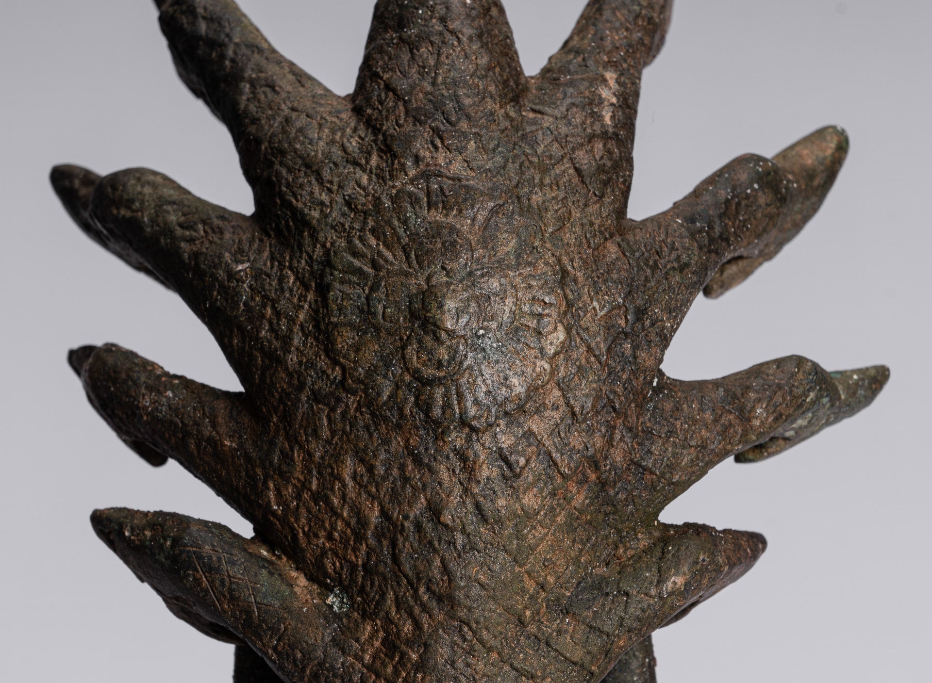 Statue Buddha - Bronzo antico sukhothai Bronzo meditante Naga Buddha Statua - 32 cm/13 "