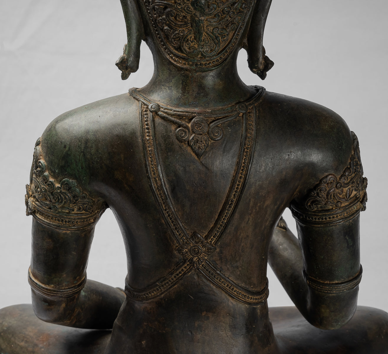 Buddha-Statue – Königliche Lehr-Buddha-Statue im antiken Chiang-Saen-Stil – 87 cm/35 Zoll