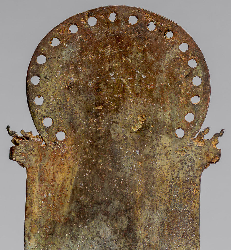 Statue de Bouddha – Bouddha d'enseignement javanais en bronze assis de style indonésien antique – 27 cm