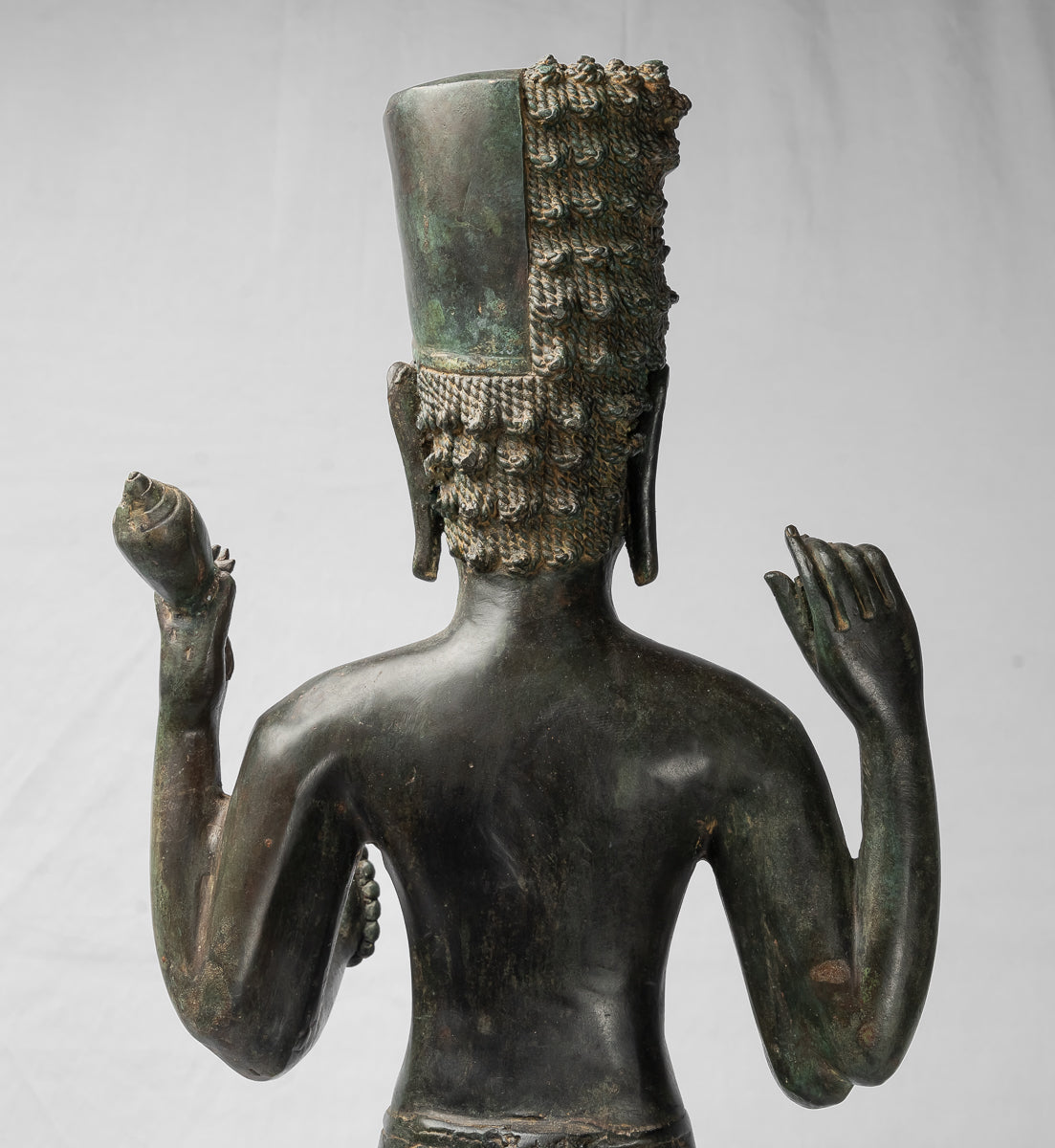 Vishnu-Statue – Stehende Bronze-Vishnu-Statue im antiken Thai-Stil – 94 cm.
