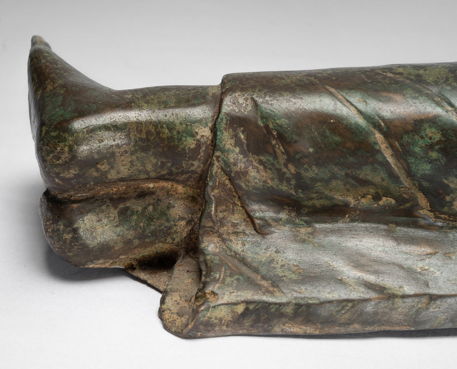 Antique Indian Style Gandhara Bronze Reclining Vishnu Statue - 95cm/38" Long
