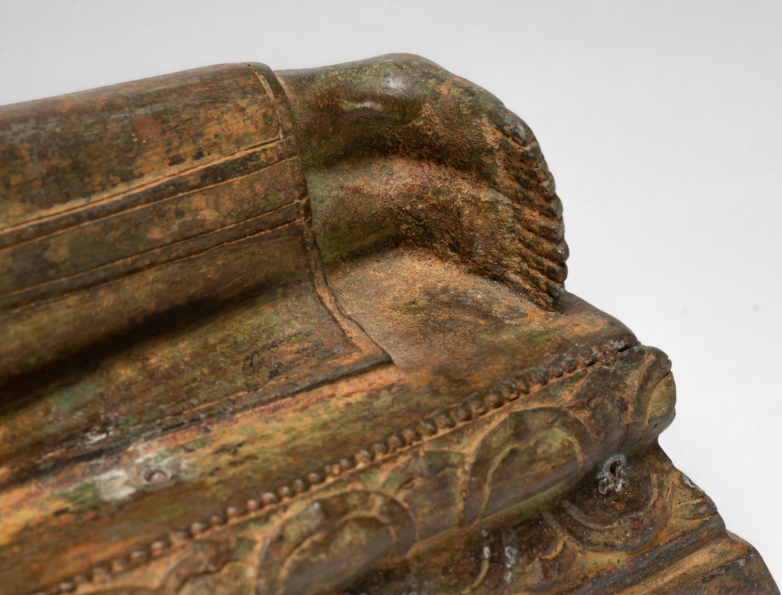 Buddha Statue - Antique Thai Style Bronze Sukhothai Reclining Nirvana Buddha Statue - 55cm/22"
