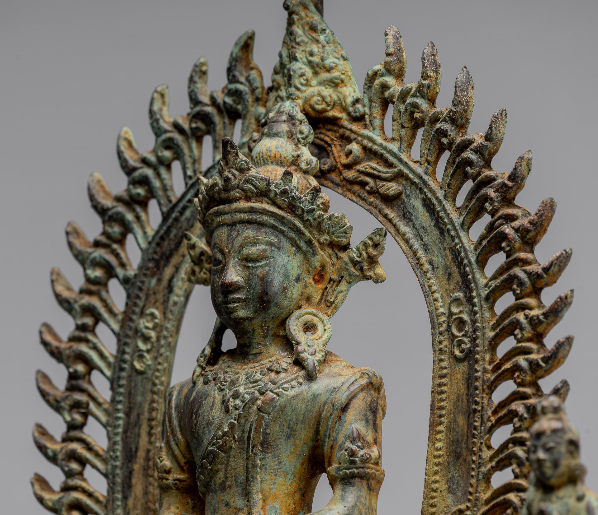 Statue de Bouddha - Statue de bouddha de méditation javanaise de style indonésien antique - 49cm / 20 "