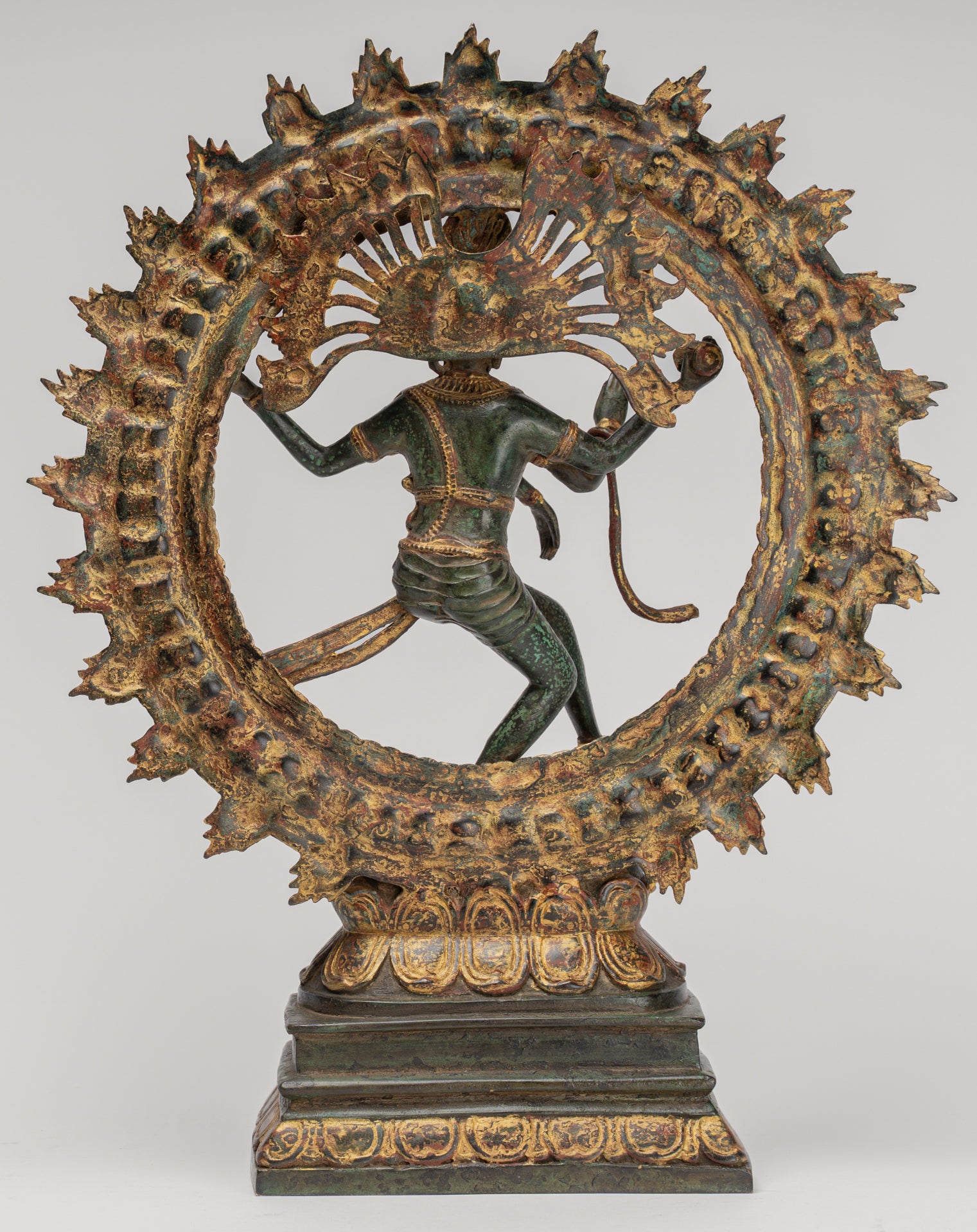 Shiva Statue - Antique Indian Style Bronze Dancing Shiva statue as Lord Nataraja - 42cm(17") Tall