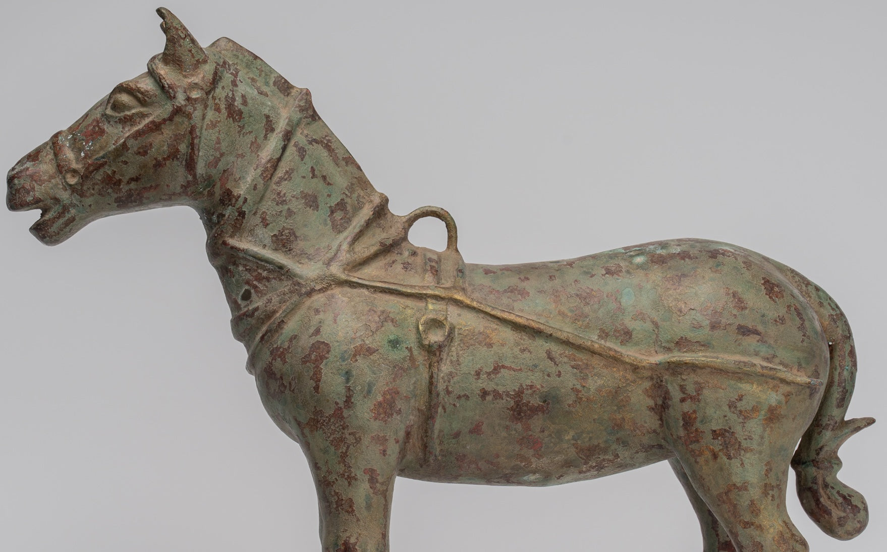 Horse Statue - Antique Chinese Style Standing Bronze Horse - 39cm/16" Tall