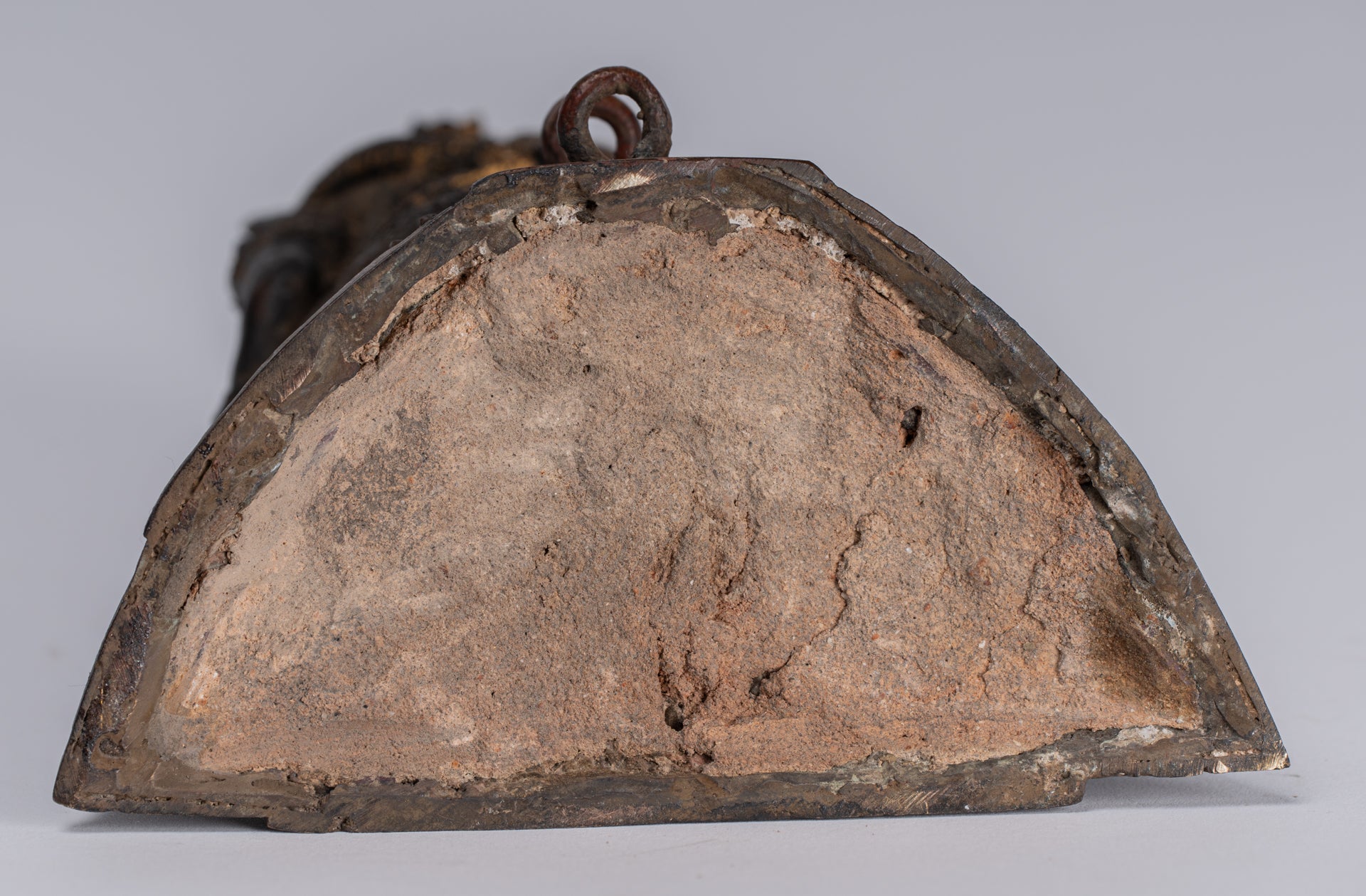 Ganesha Statue - Antique Thai Style Bronze Seated Rattanakosin Ganesha Statue - 19cm/8"